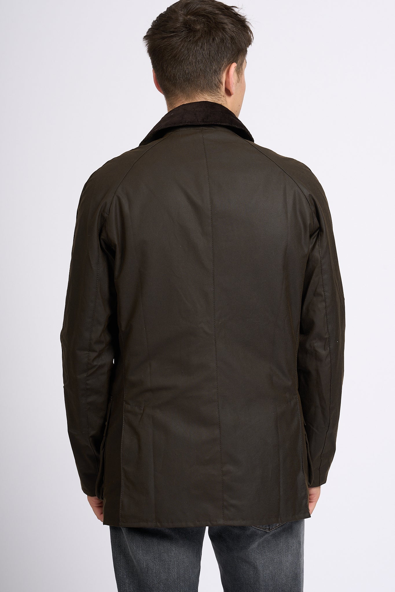 Barbour Ashby Wax Oliva Uomo-5