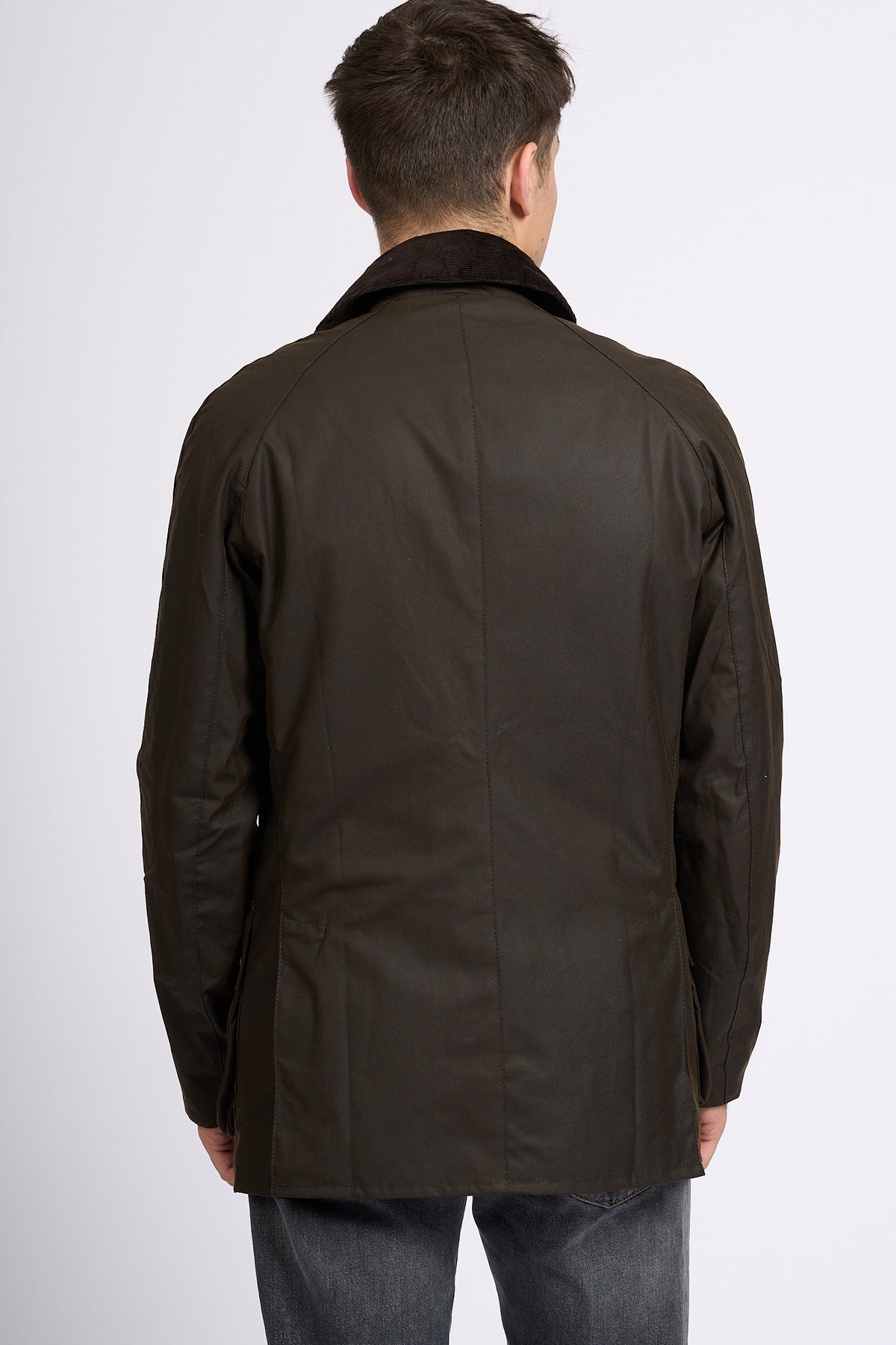 Barbour ASHBY WAX Oliva Uomo in cotone cerato-6