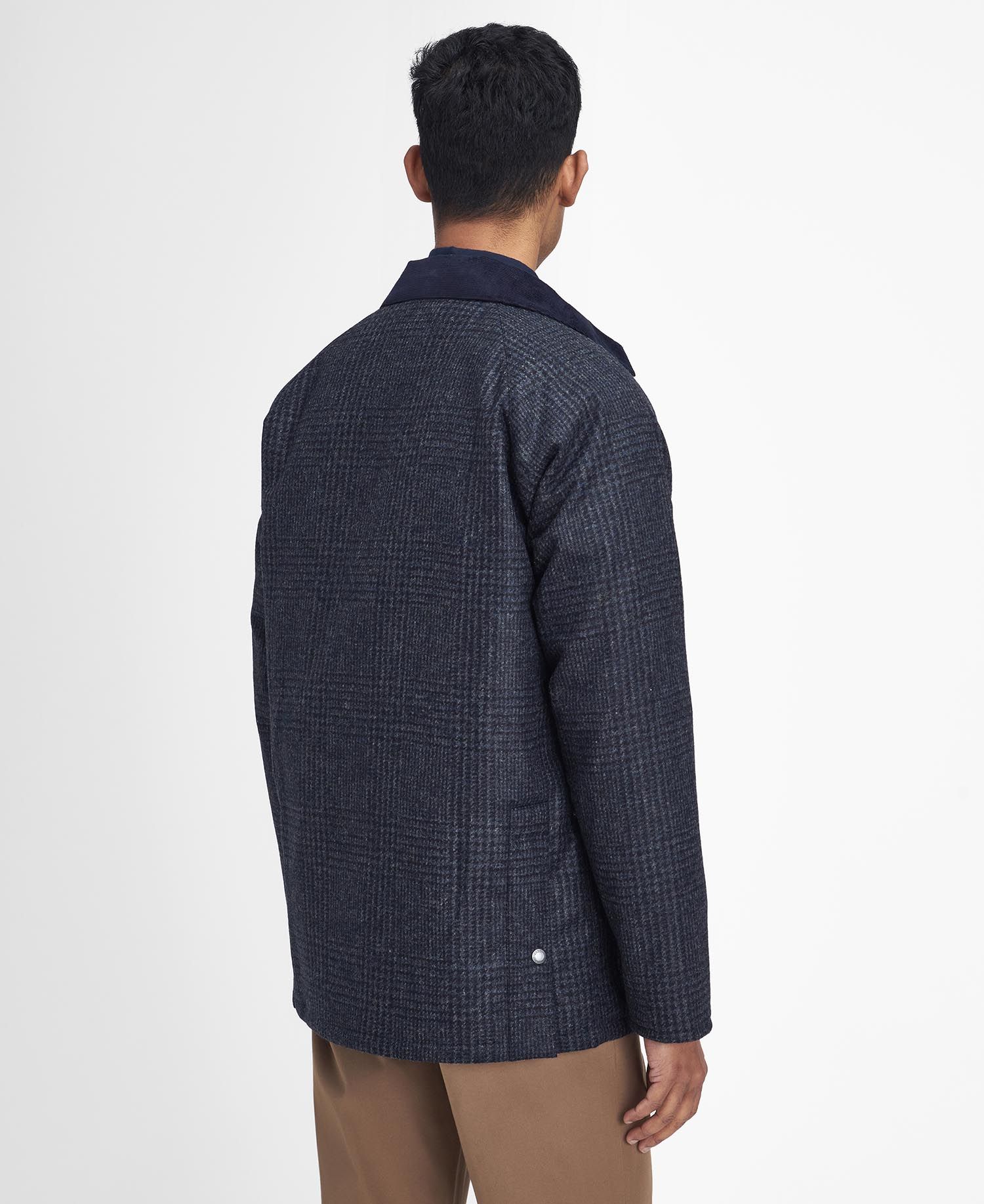 Barbour Bedale Check Wool Jkt Blue Men-3