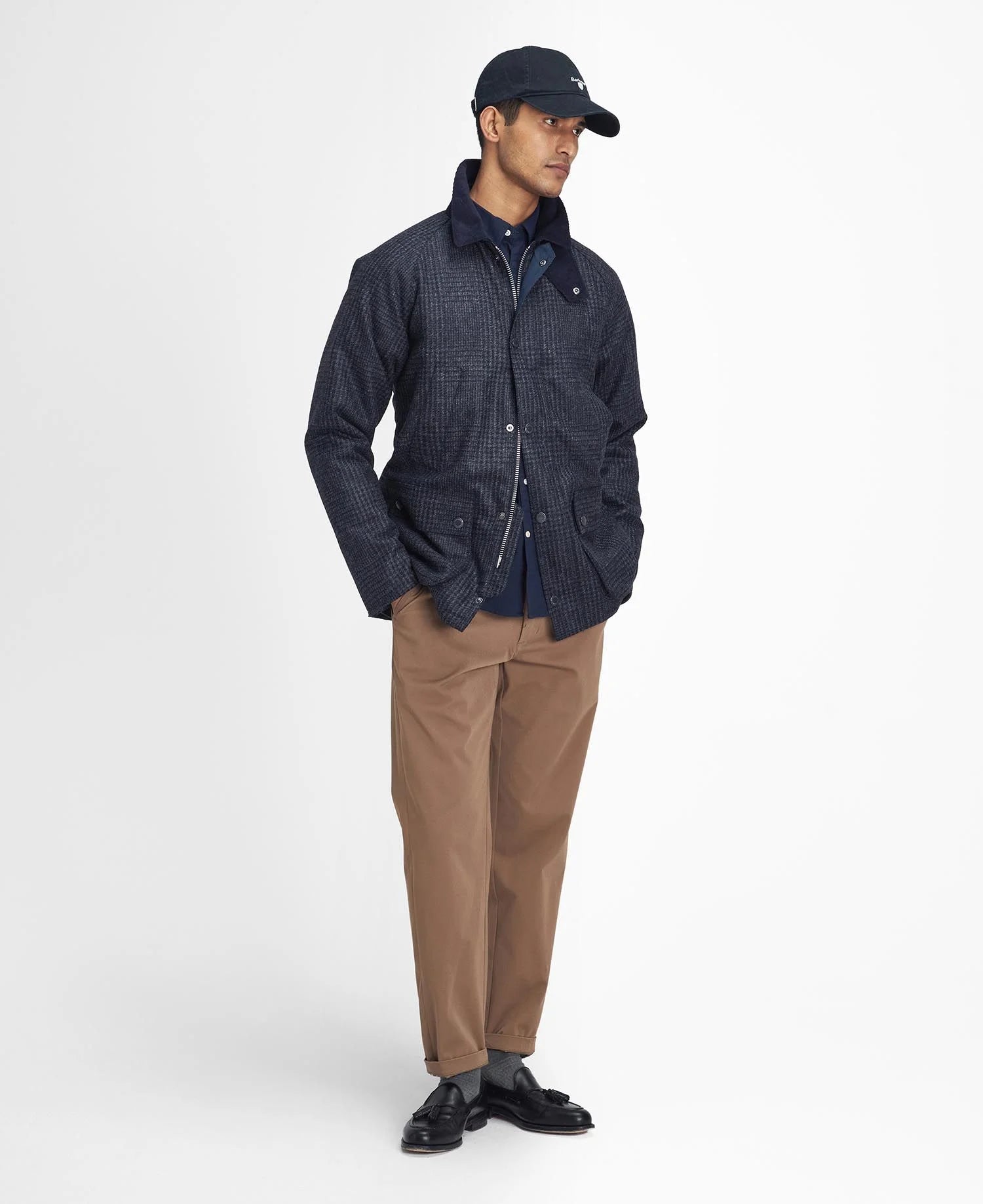 Barbour Bedale Check Wool Jkt Blue Men-4