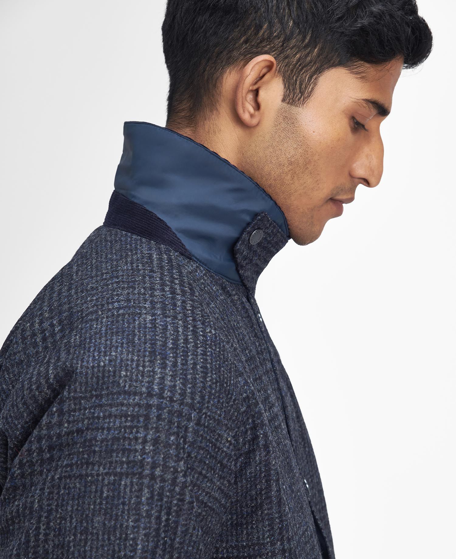 Barbour Bedale Check Wool Jkt Blue Men-7