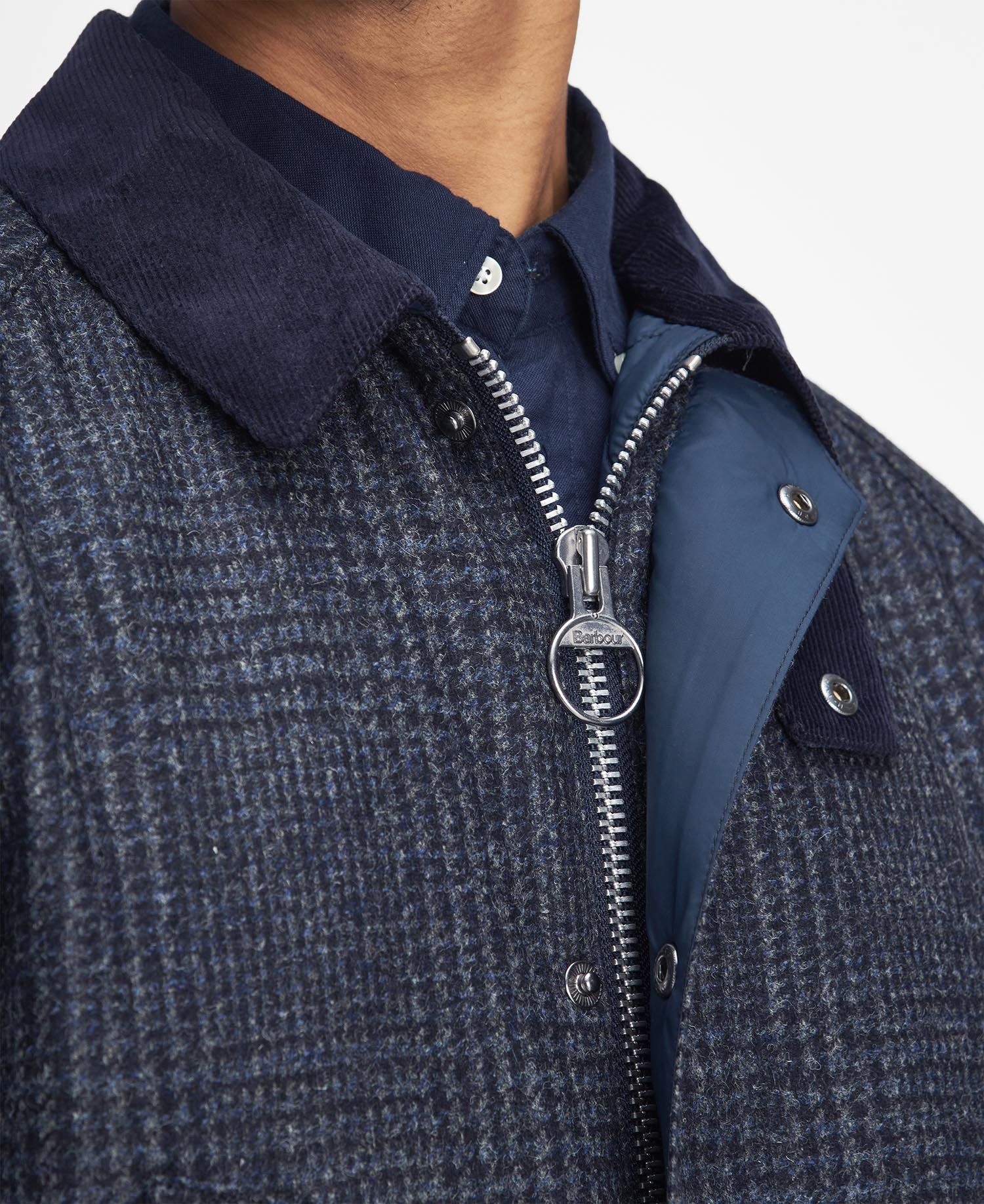 Barbour Bedale Check Wool Jkt Blue Men-8