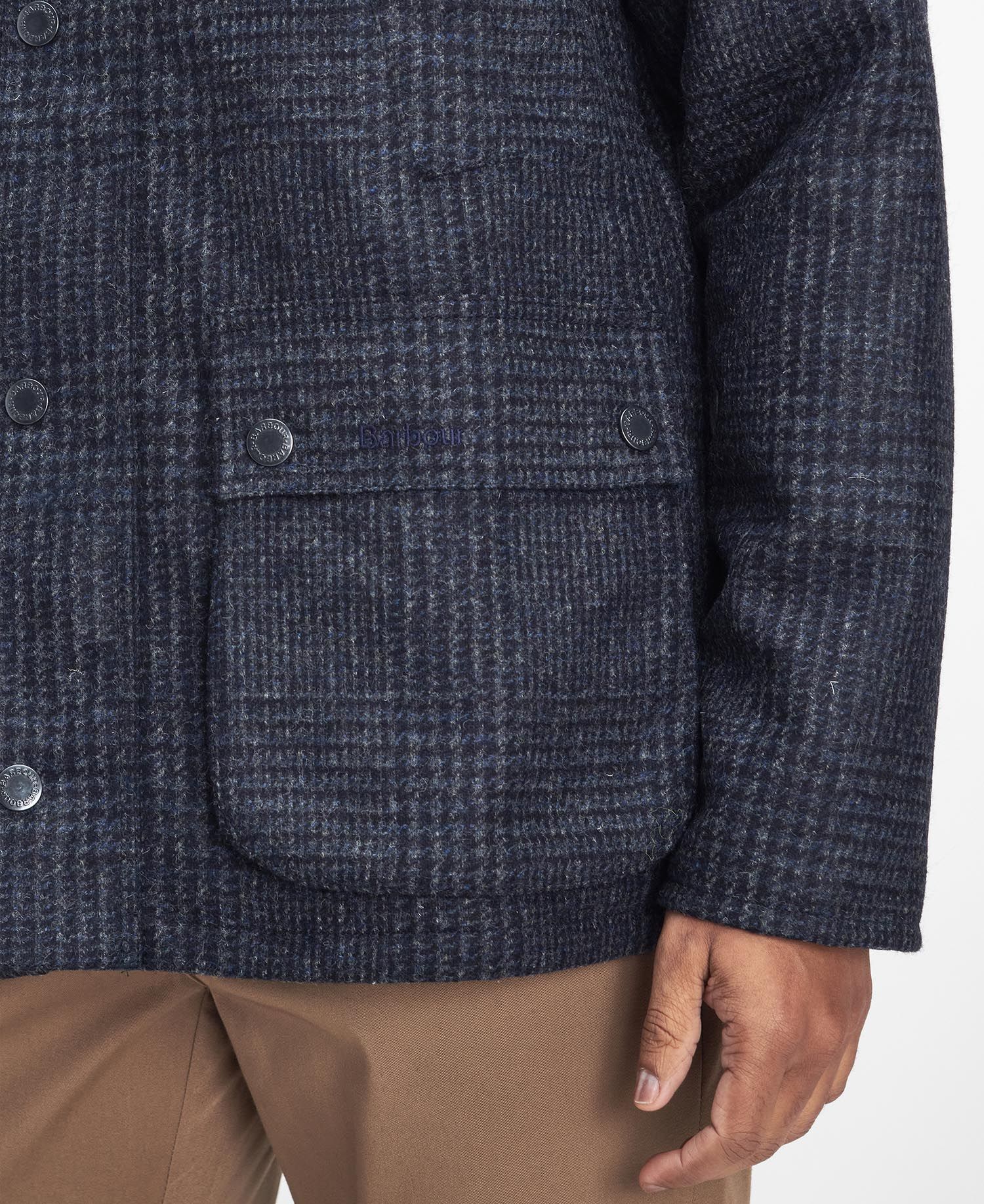 Barbour Bedale Check Wool Jkt Blue Men-10