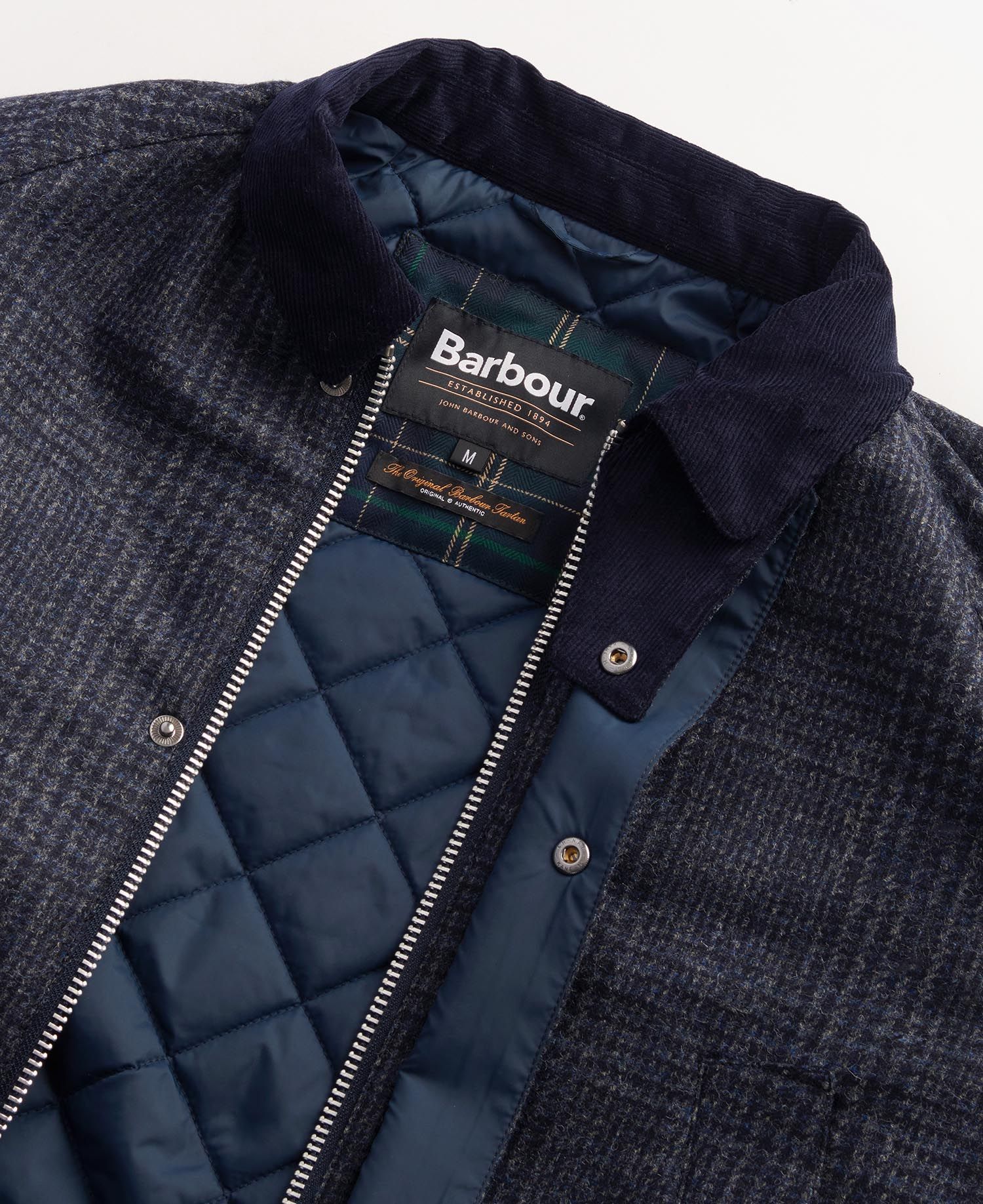 Barbour Bedale Check Wool Jkt Blue Men-11