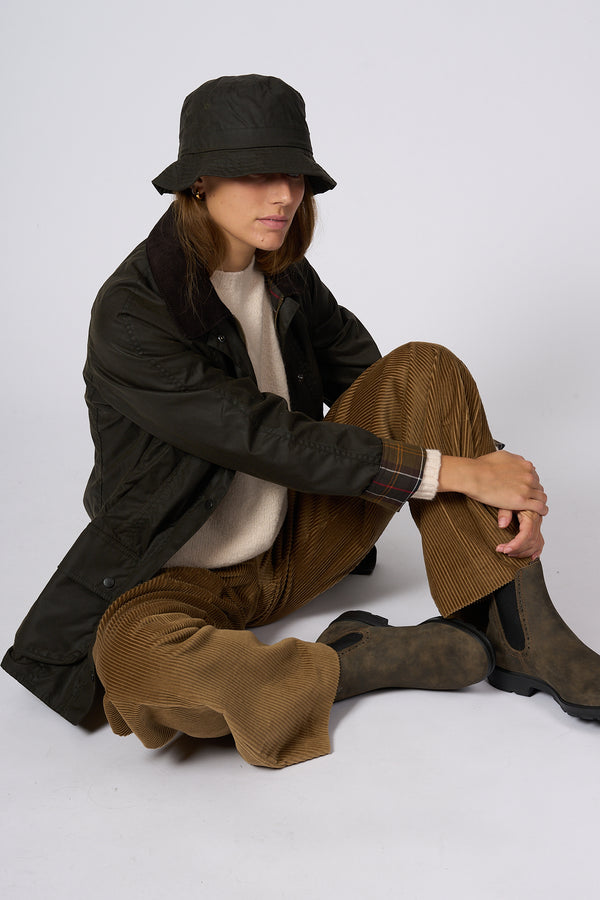Barbour Cappellino Pioggia Belsay Verde Donna-2