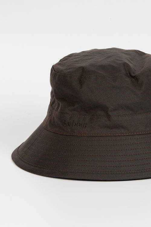 Barbour Brown Rain Hat Men-2