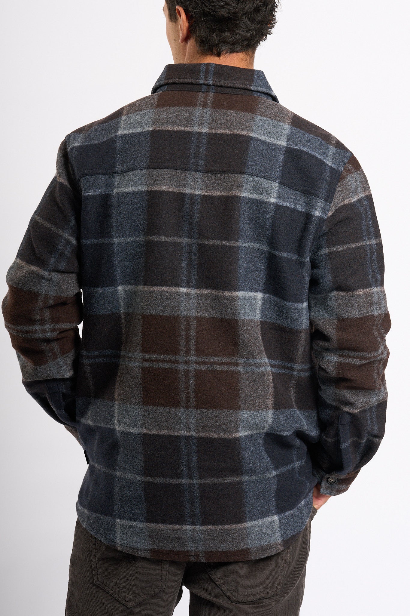 Barbour Chapter Overshirt Blu/marrone/grigio Uomo-4