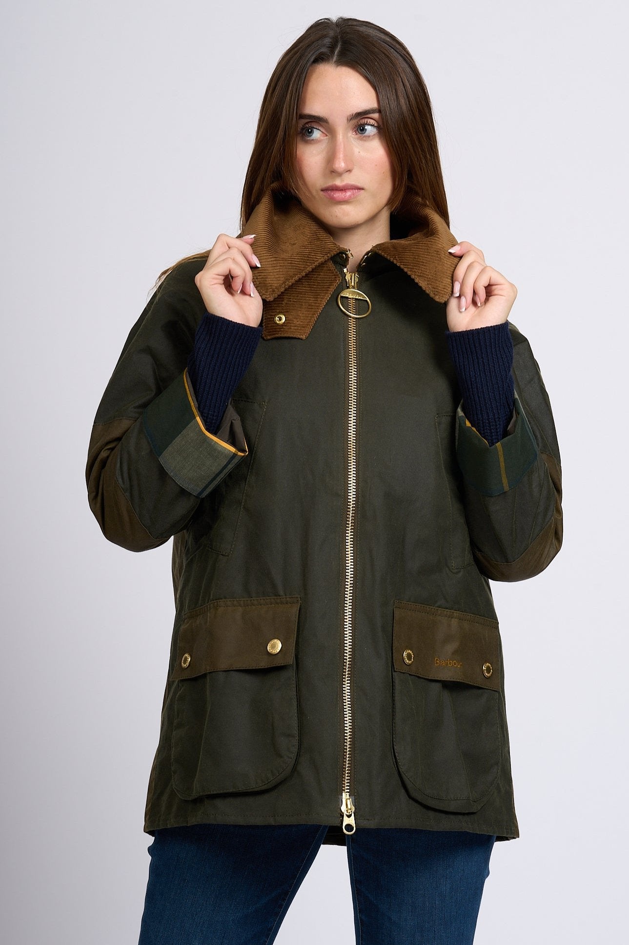 Barbour Allerstone Jacket Olive Women-2