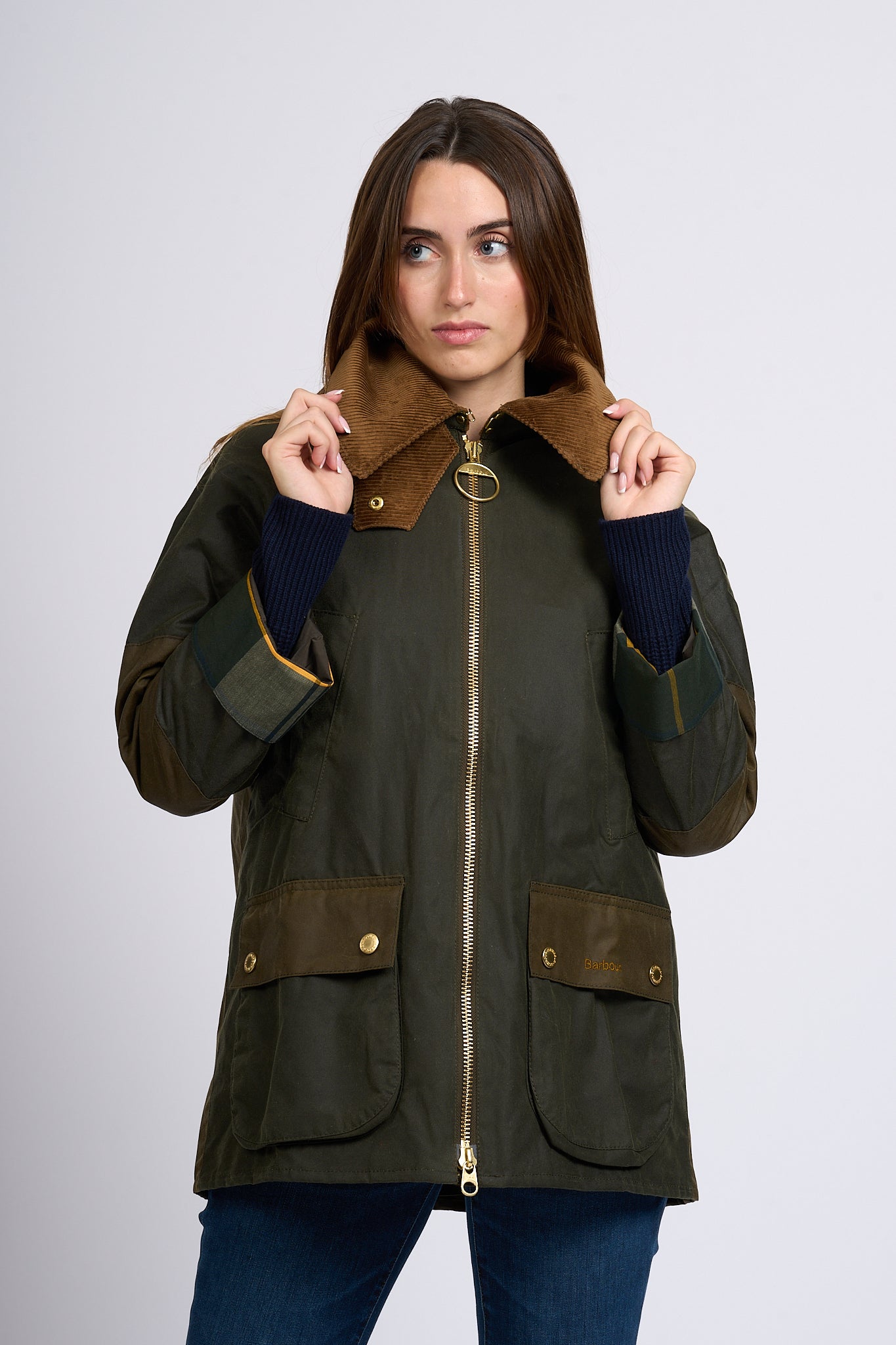 Barbour Giacca Allerstone Oliva Donna-2