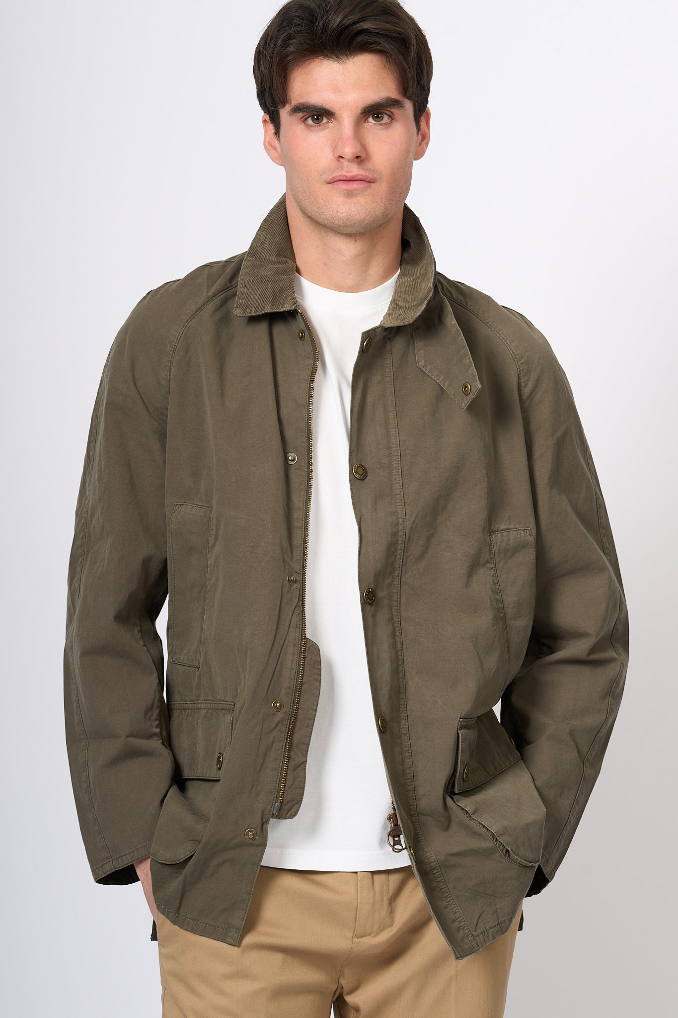 Barbour Giacca Ashby Oliva Uomo-1