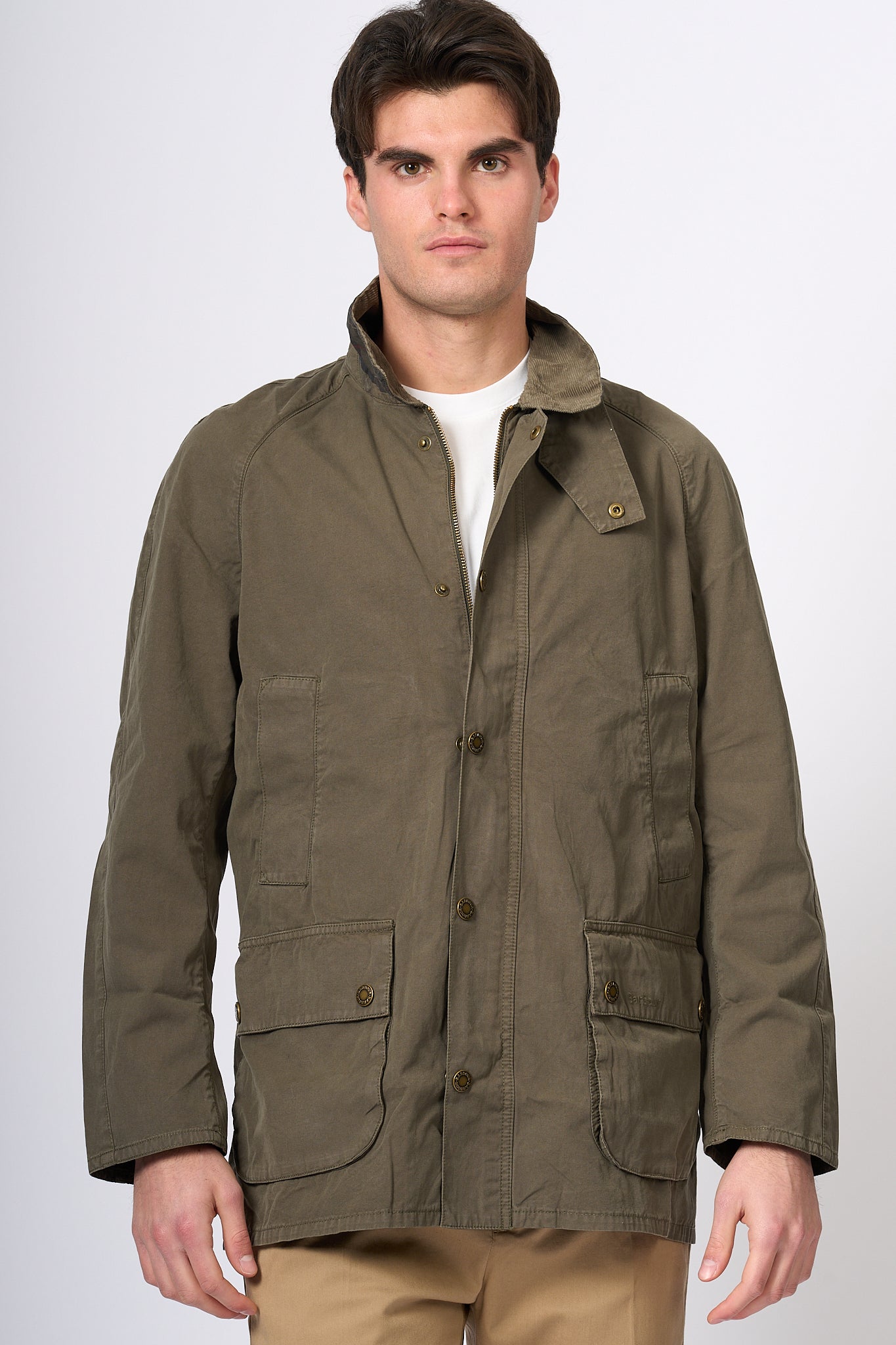 Barbour Giacca Ashby Oliva Uomo-3