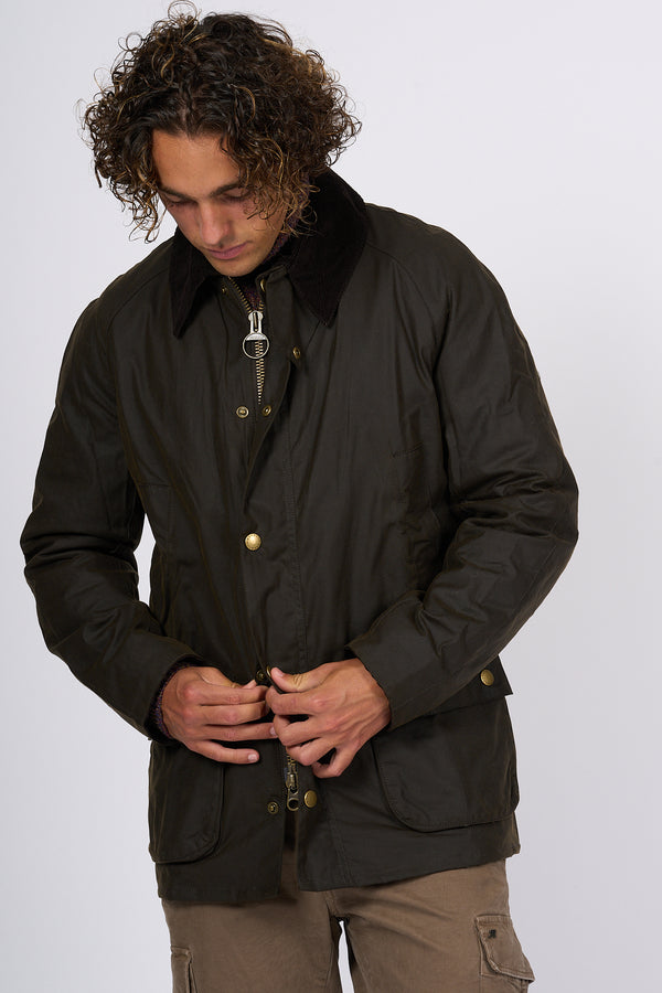 Barbour Giacca Ashby Wax Verde Oliva Uomo