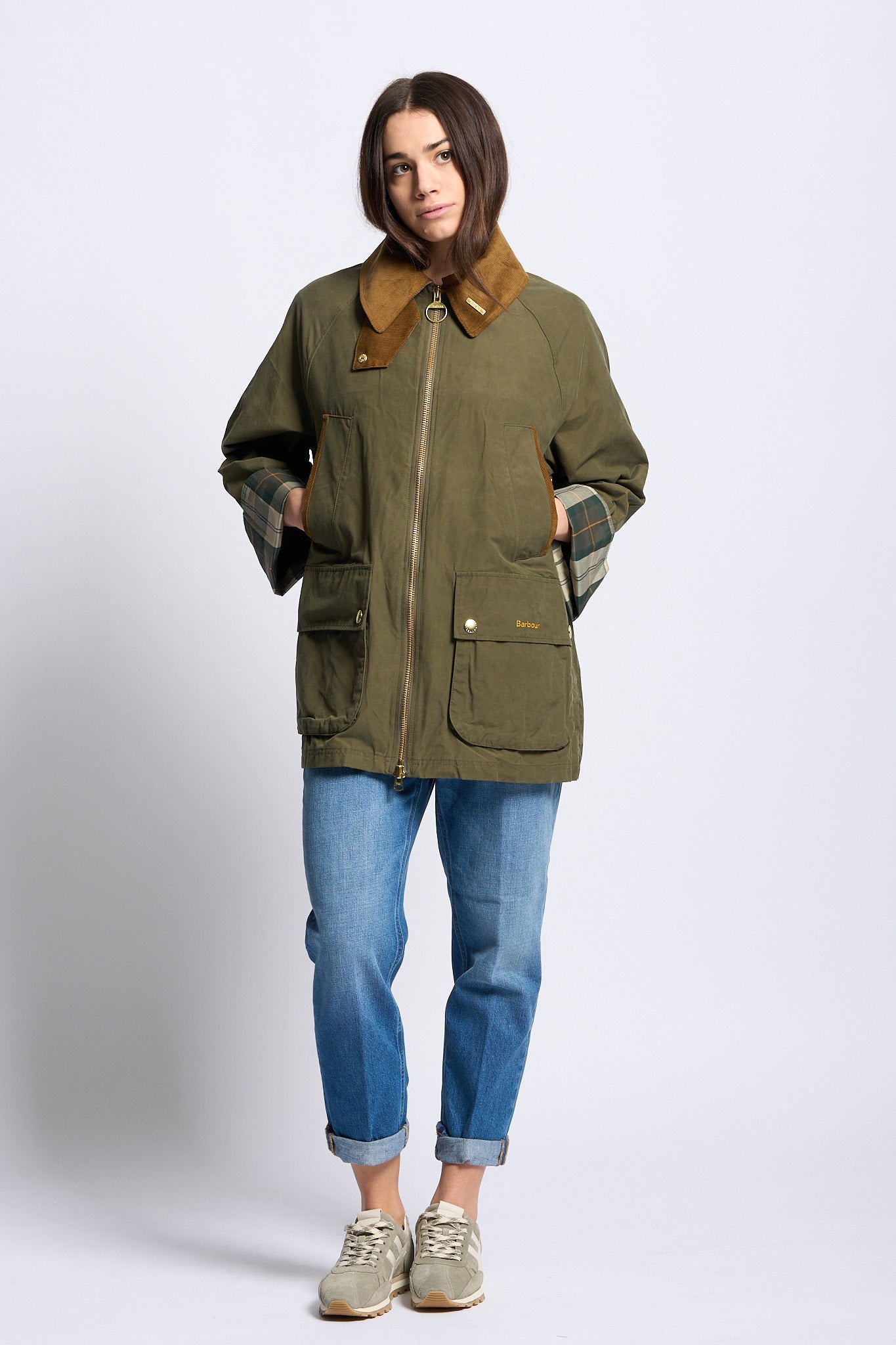 Barbour Giacca BEDALE Verde Ivy Donna-3