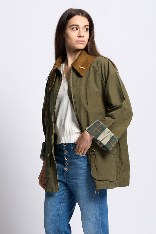Barbour Giacca BEDALE Verde Ivy Donna-2