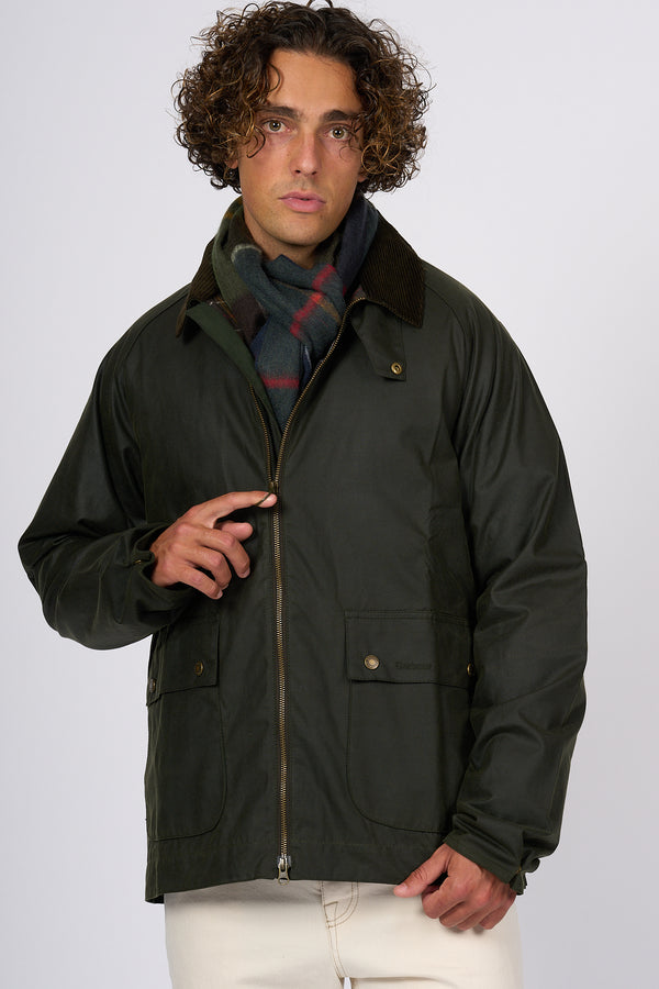 Barbour Giacca Bedale Short Wax Verde Uomo