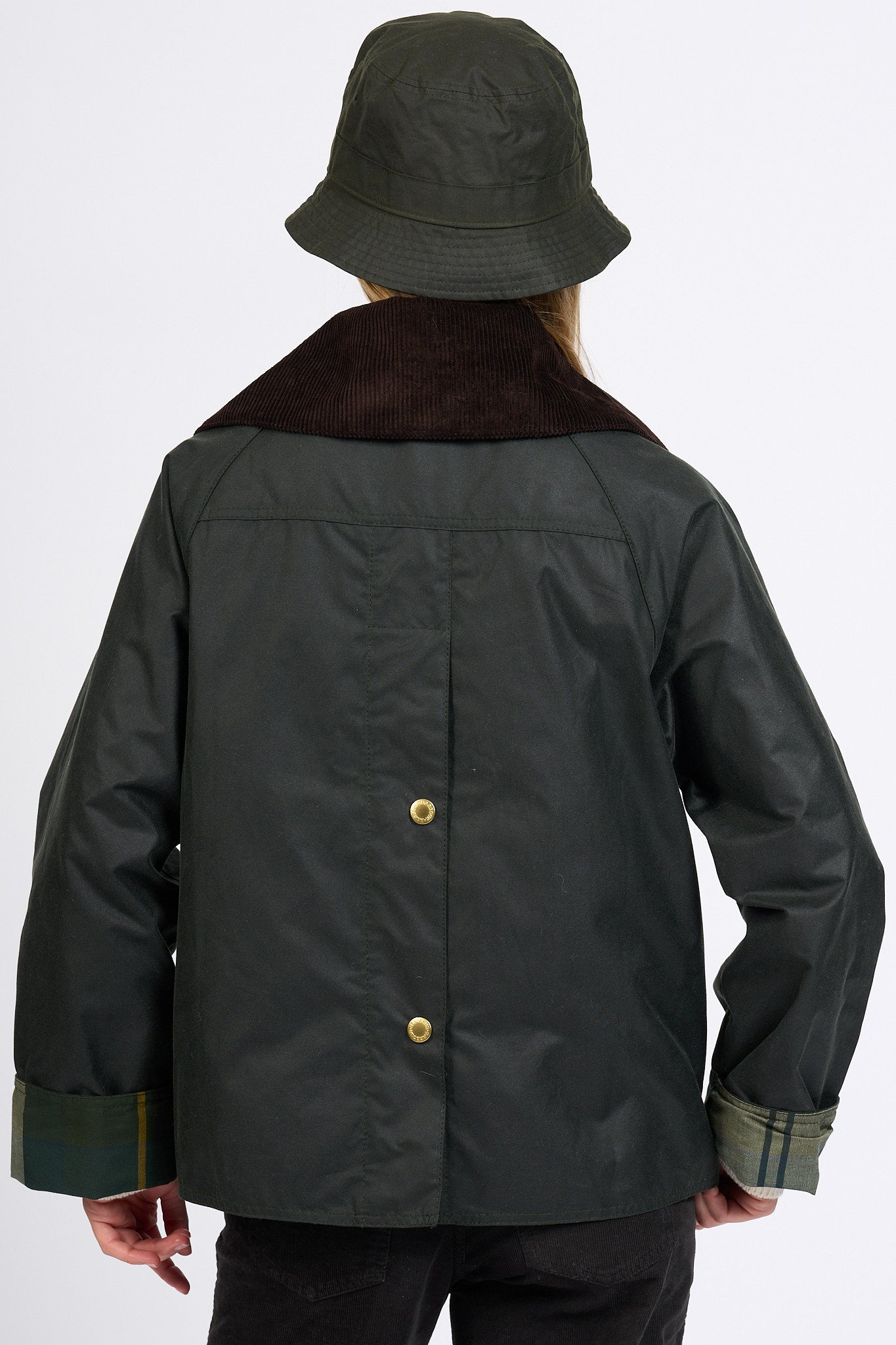 Barbour Giacca Catton Wax Salvia Donna-3