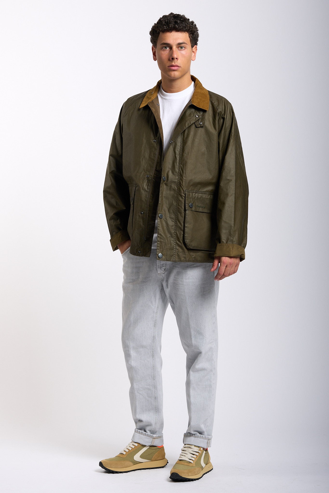 Barbour Giacca MODERN BEDALE Verde militare Uomo-1