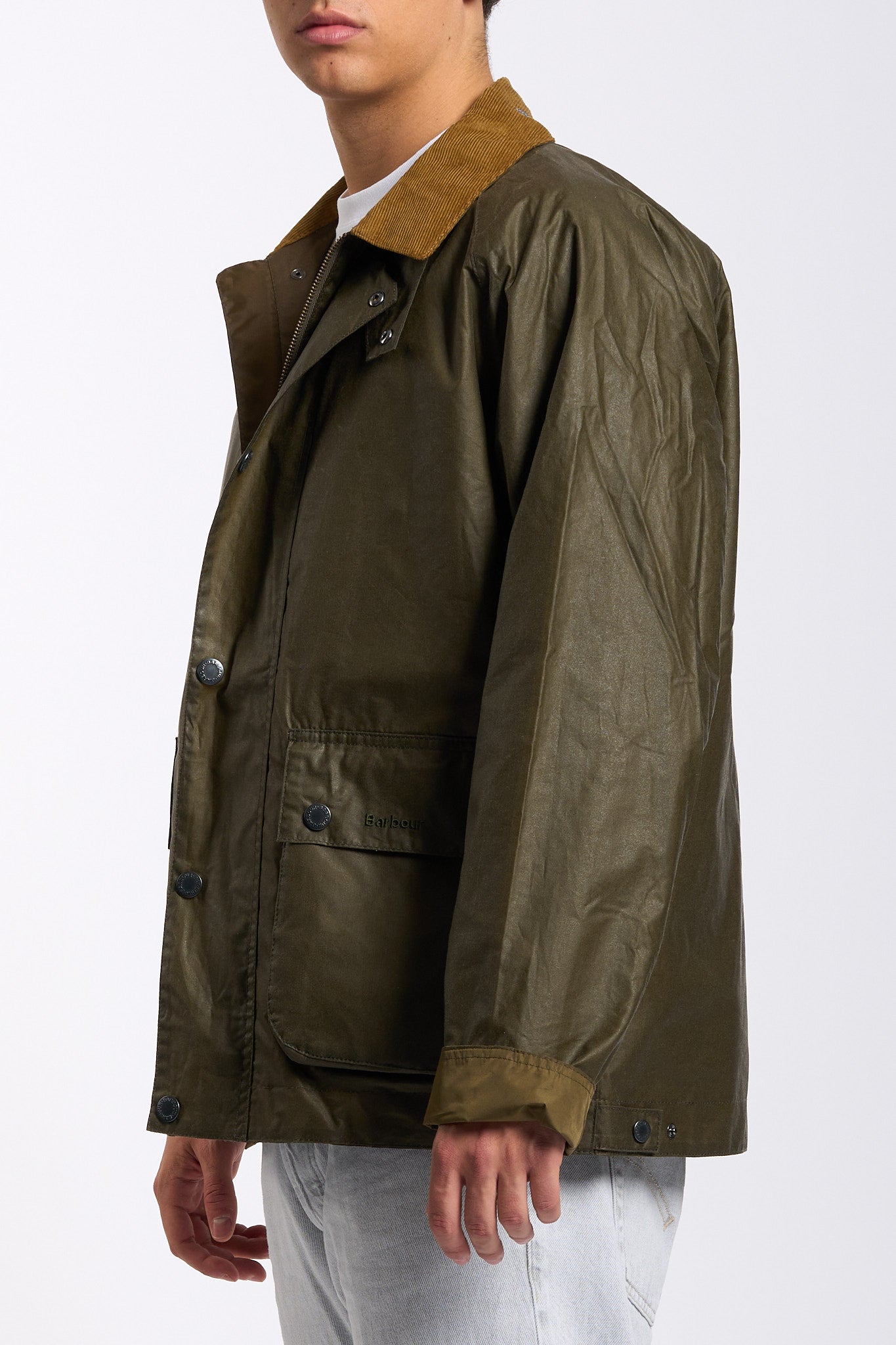 Barbour Giacca MODERN BEDALE Verde militare Uomo-3