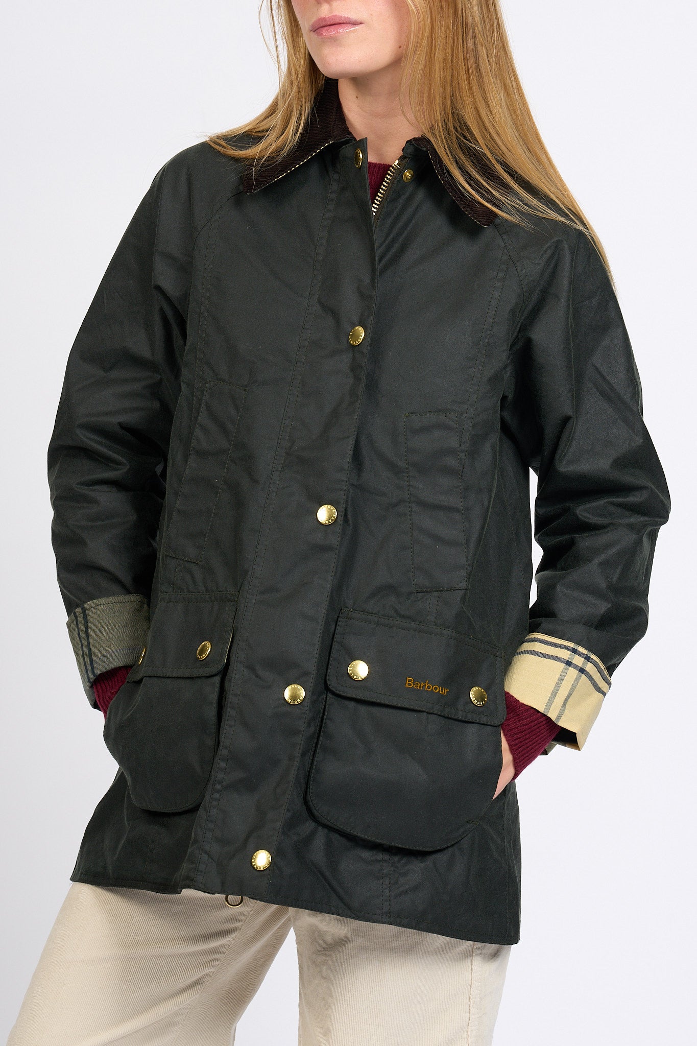 Barbour Giacca Modern Beadnell Salvia Donna-4