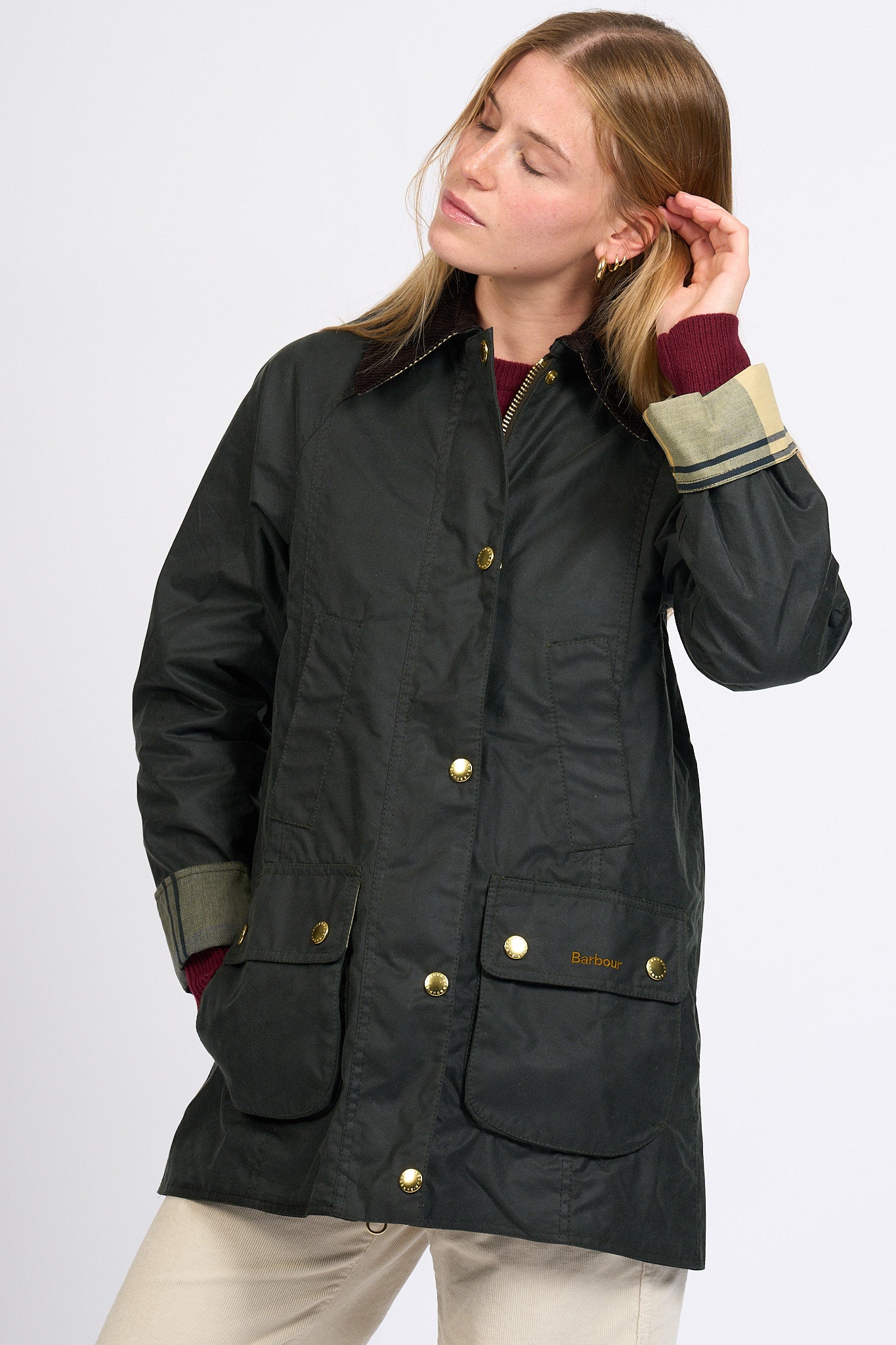 Barbour Giacca Modern Beadnell Salvia Donna-9