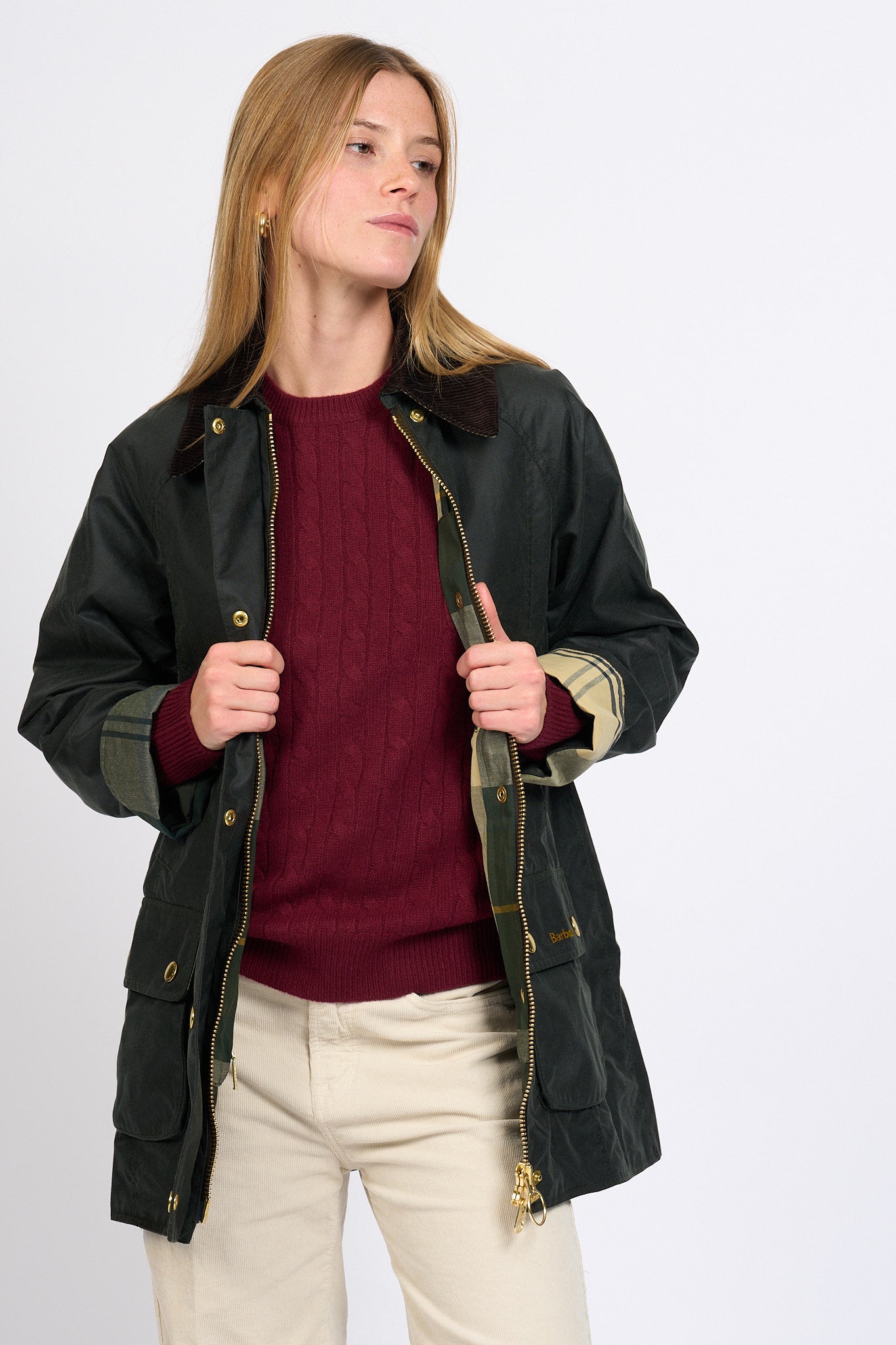 Barbour Giacca Modern Beadnell Salvia Donna-8