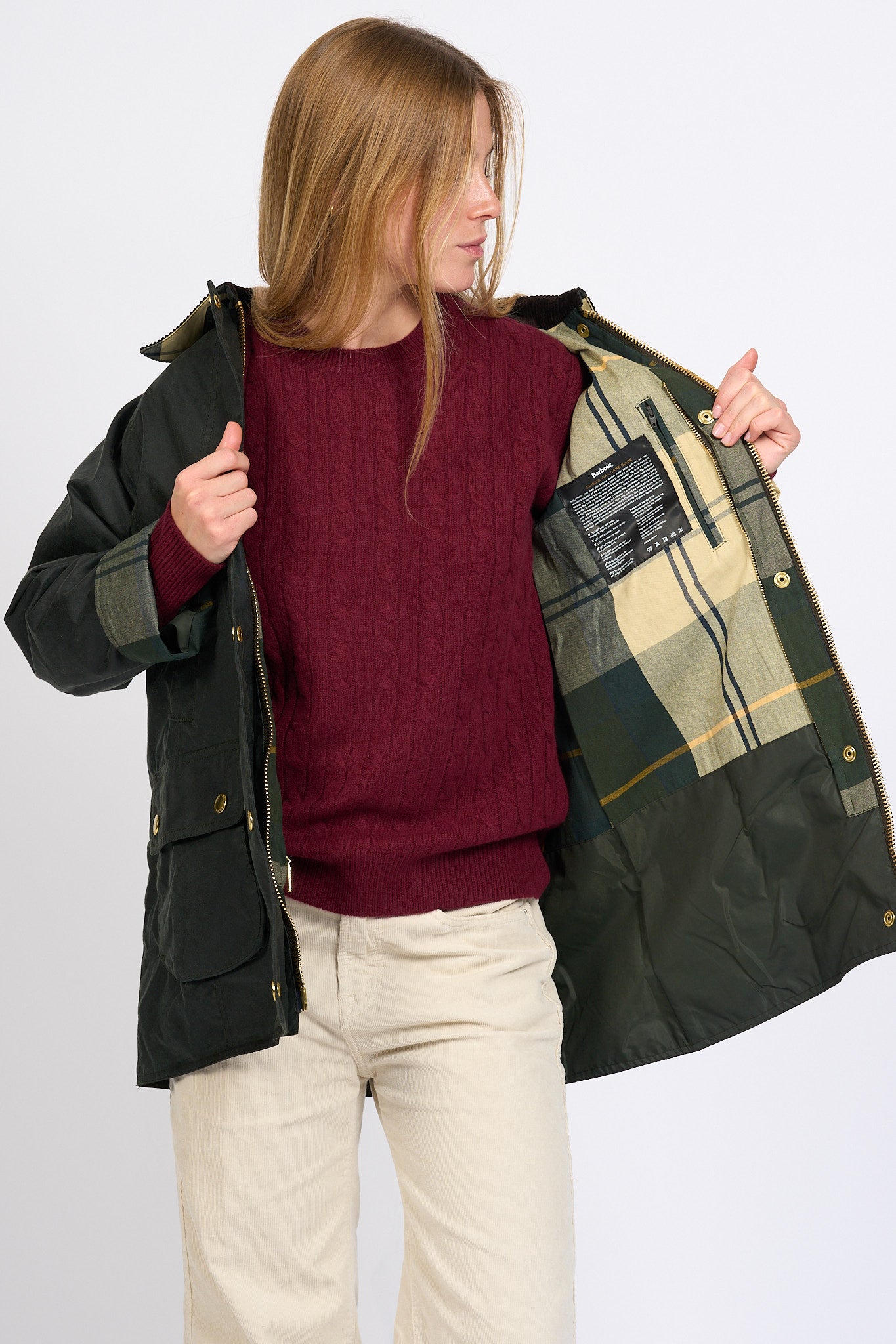 Barbour Giacca Modern Beadnell Salvia Donna-7