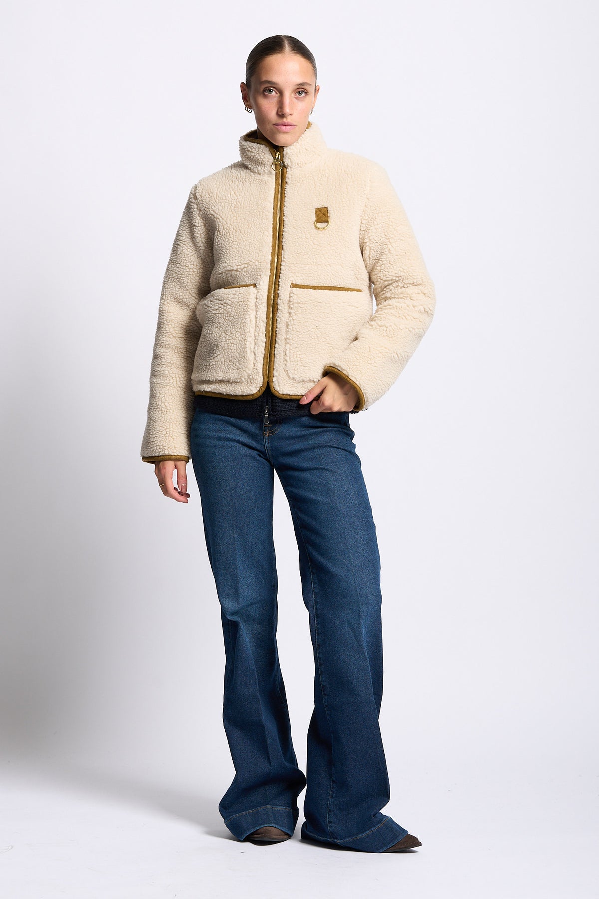 Barbour Giacca Pile Orsetto ELENORA Ecru Donna-2