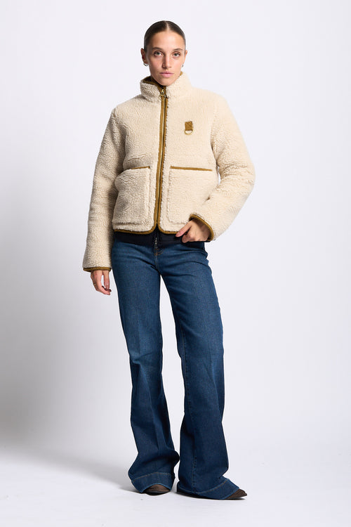 Barbour Giacca Pile Orsetto ELENORA Ecru Donna-2