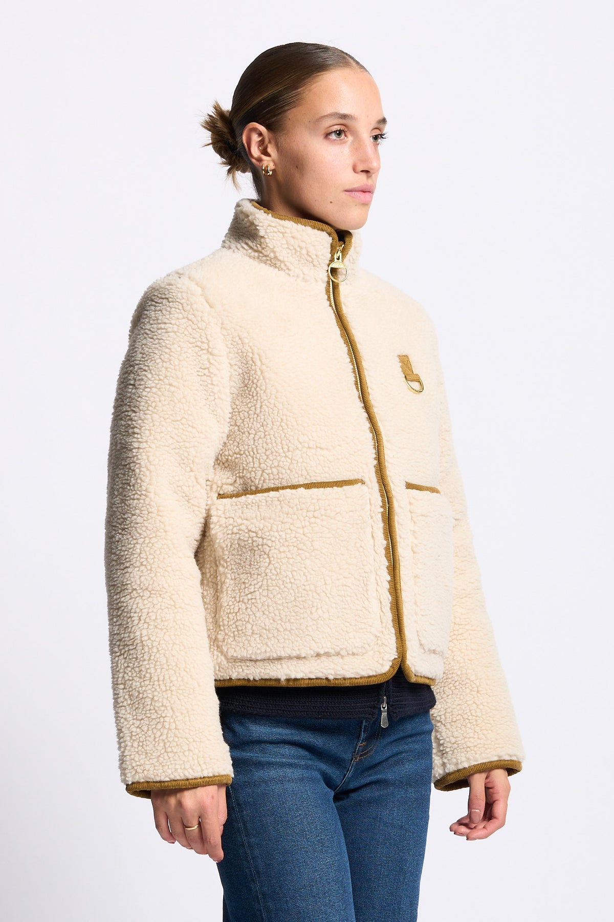 Barbour Giacca Pile Orsetto ELENORA Ecru Donna-3