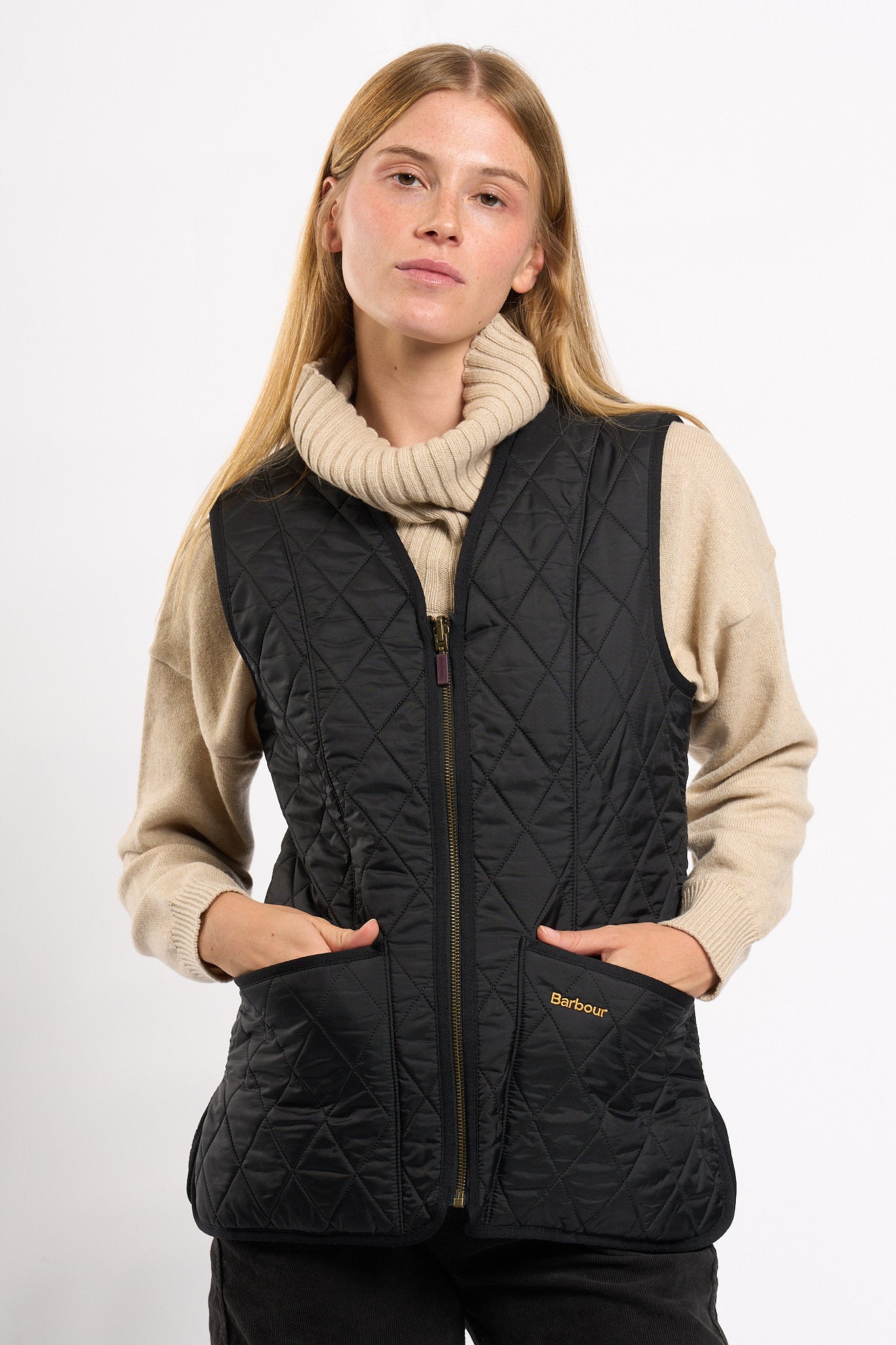 Barbour Gilet Fleece Betty Nero Donna-1