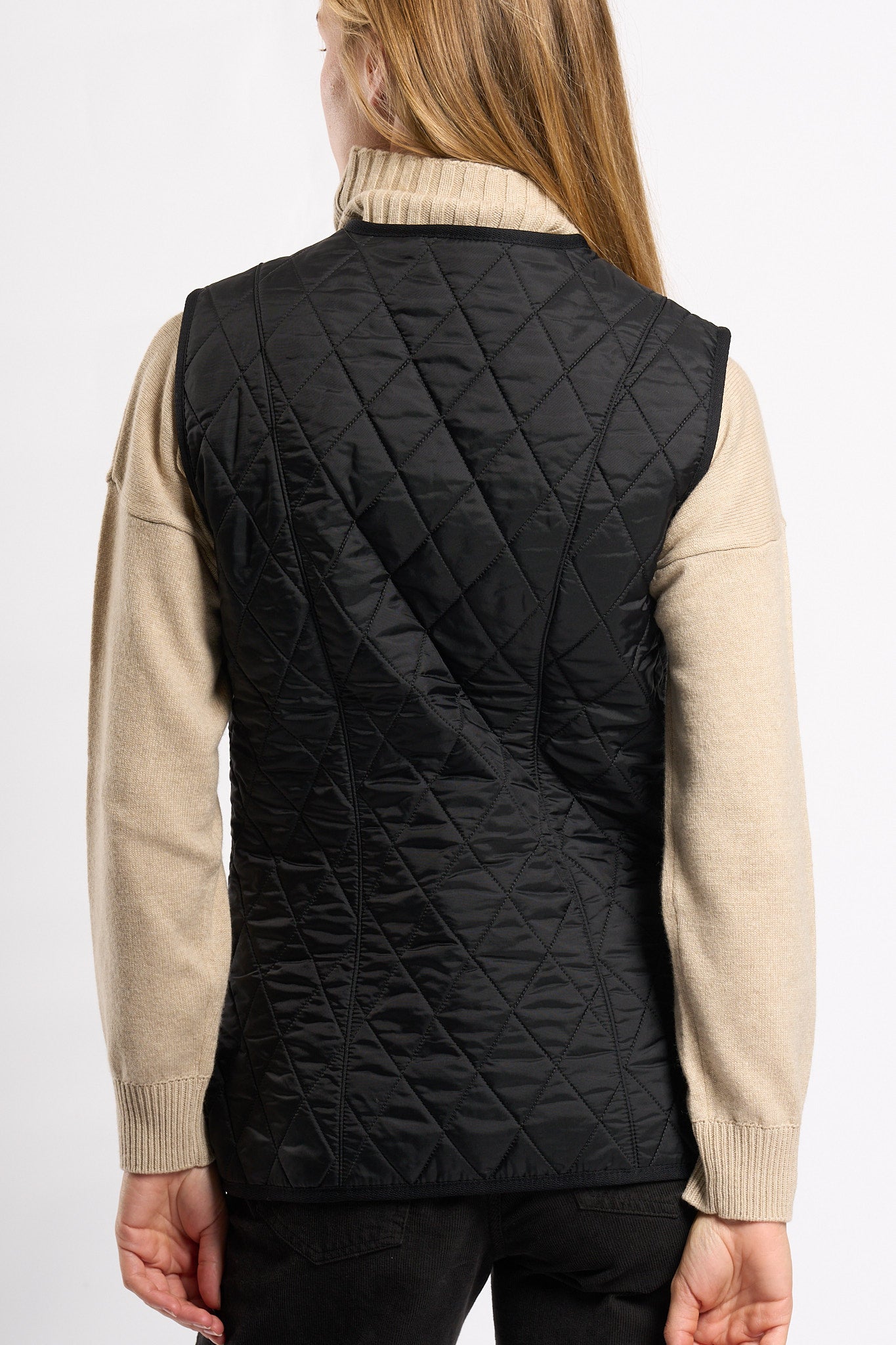 Barbour Gilet Fleece Betty Nero Donna-4
