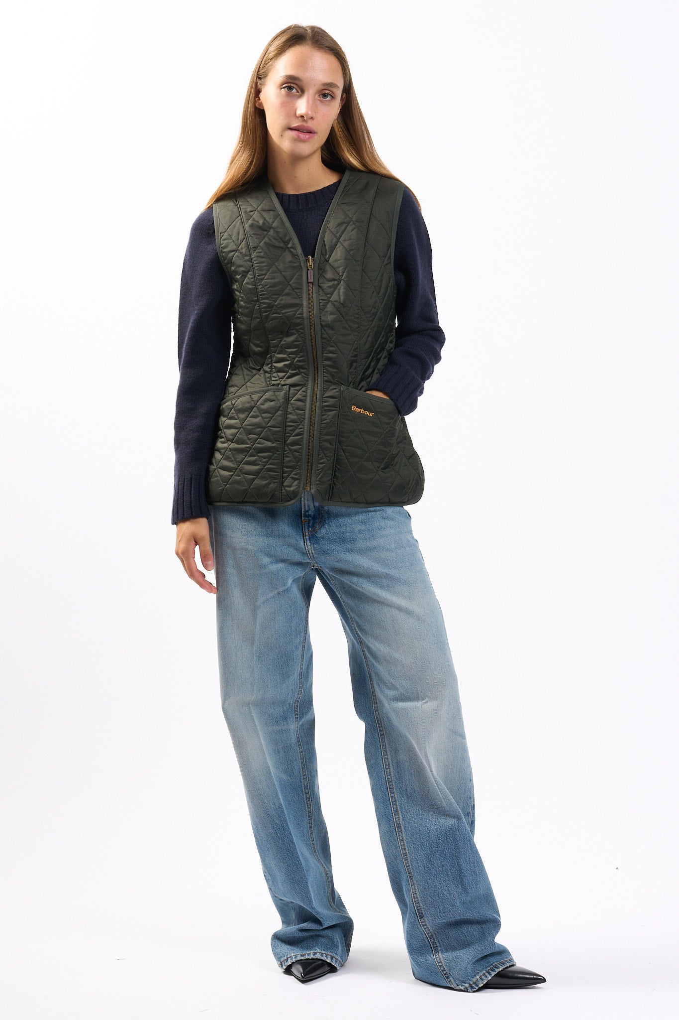 Barbour Gilet Fleece Betty Oliva Donna-4