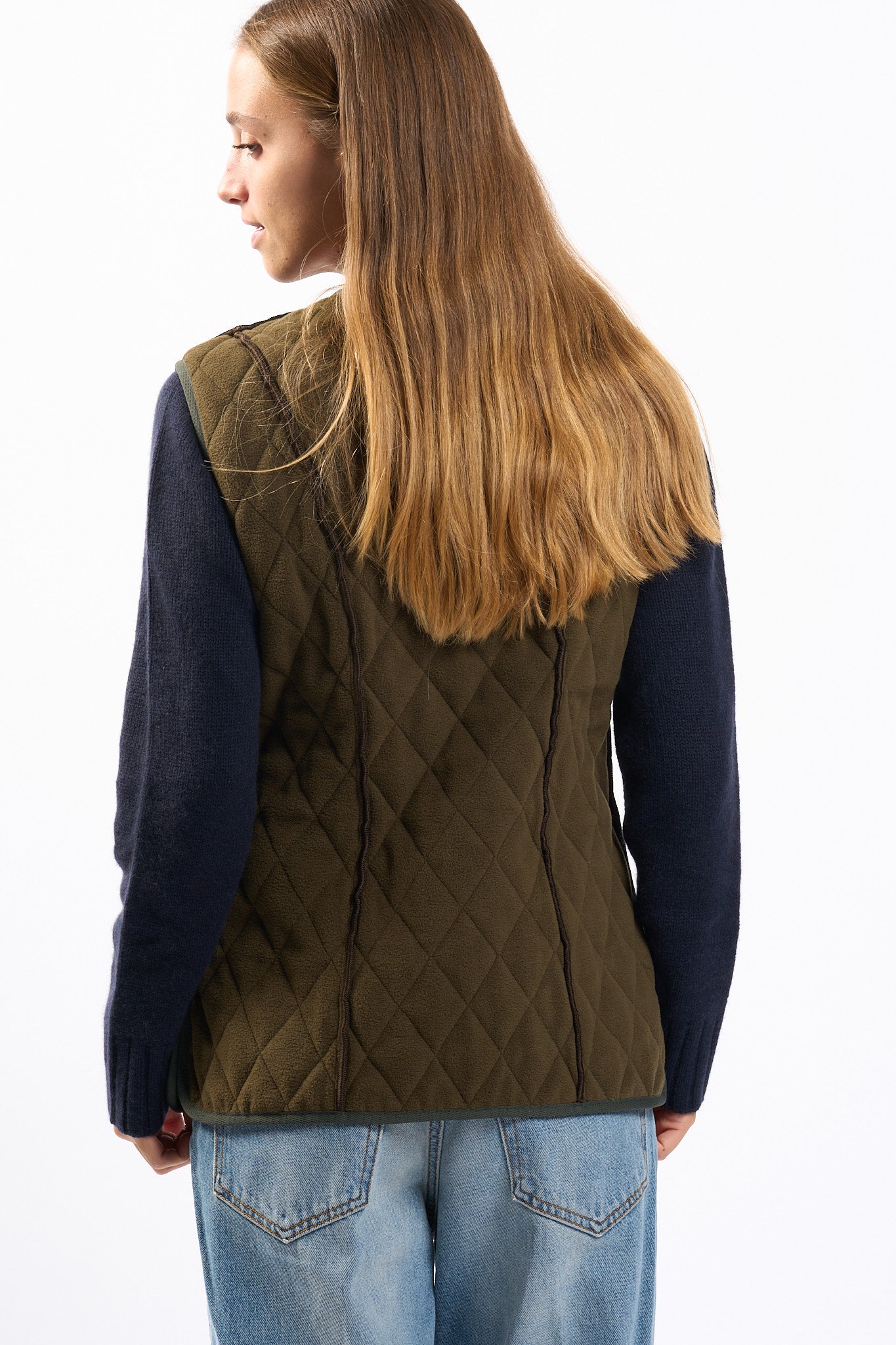 Barbour Gilet Fleece Betty Oliva Donna-11