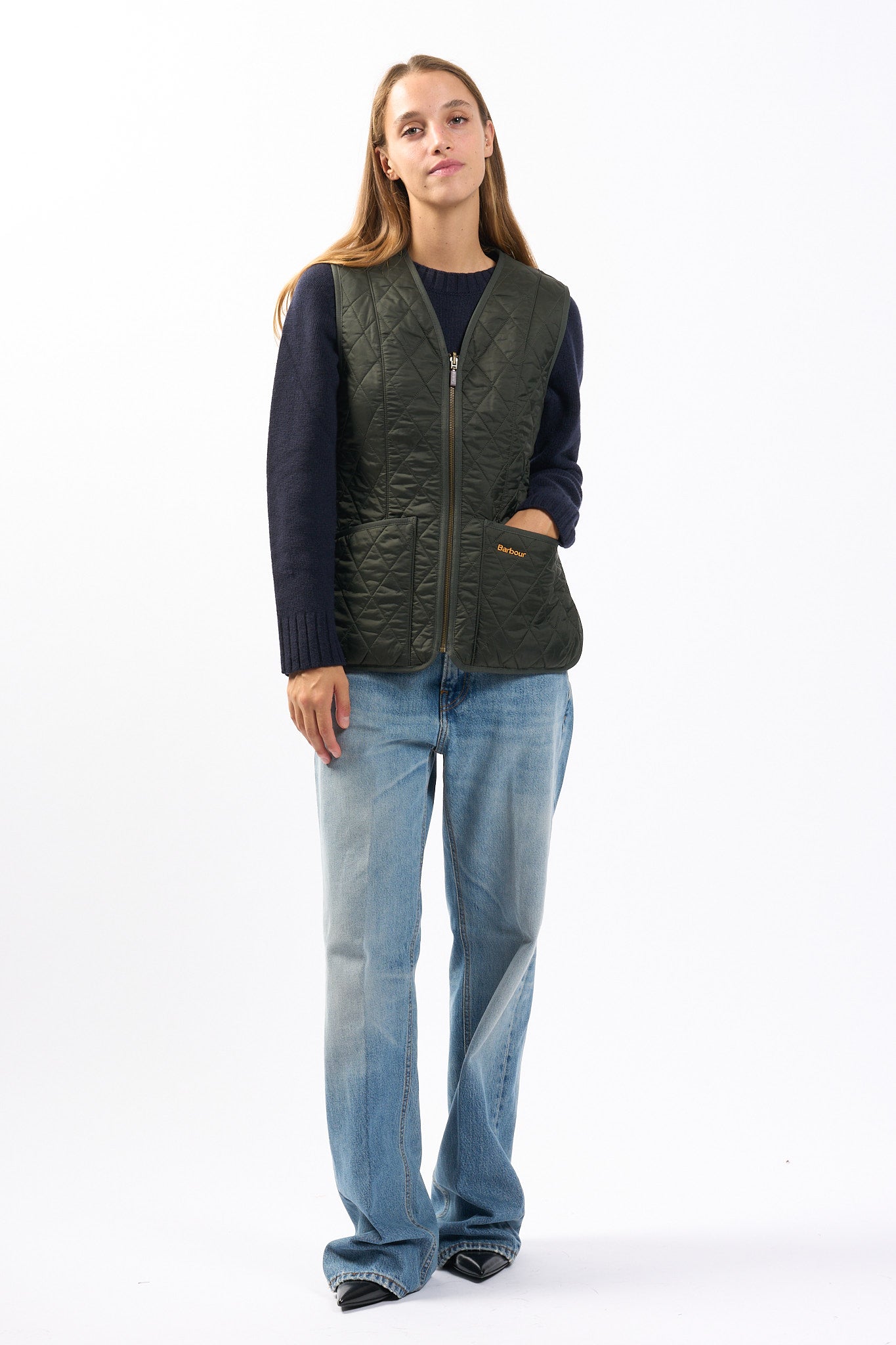 Barbour Gilet Fleece Betty Oliva Donna-13