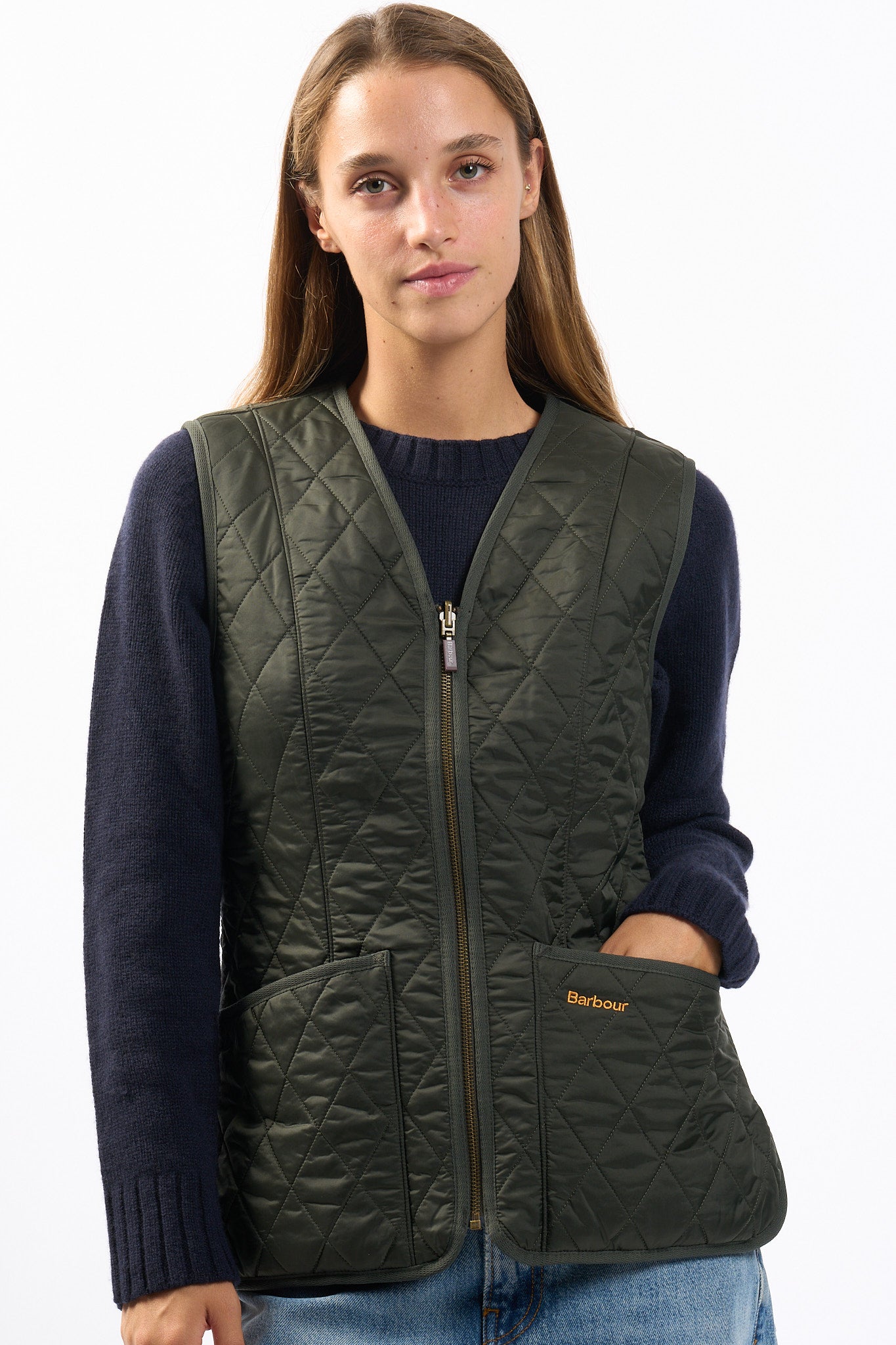Barbour Gilet Fleece Betty Oliva Donna-5