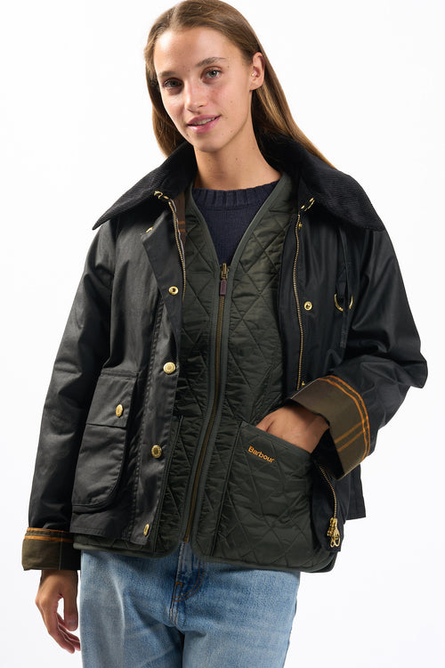 Barbour Betty Fleece Gilet Olive Women-2
