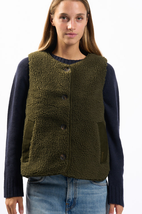 Barbour Gilet Teddy Luciana Oliva Donna