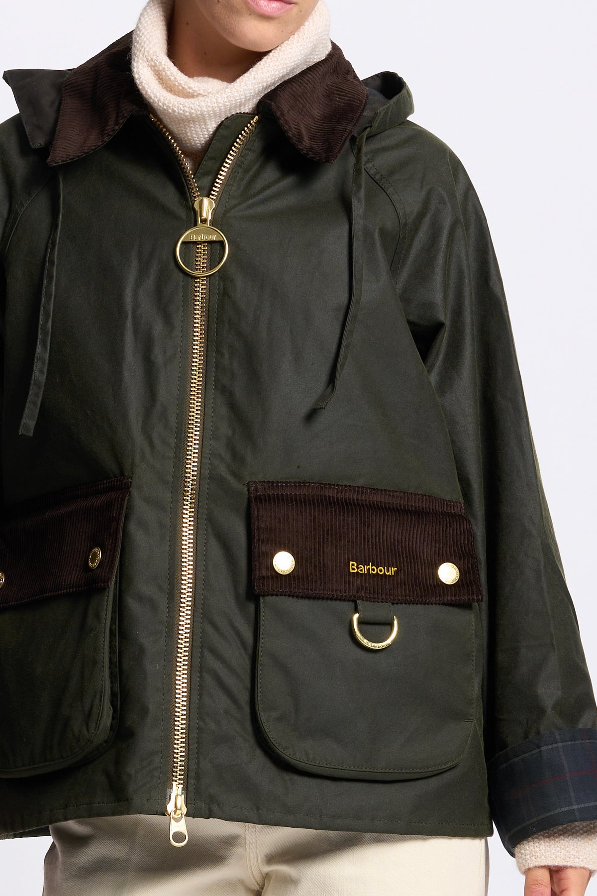 Barbour Giubbino CARVILLE WAX Donna verde chiaro-3