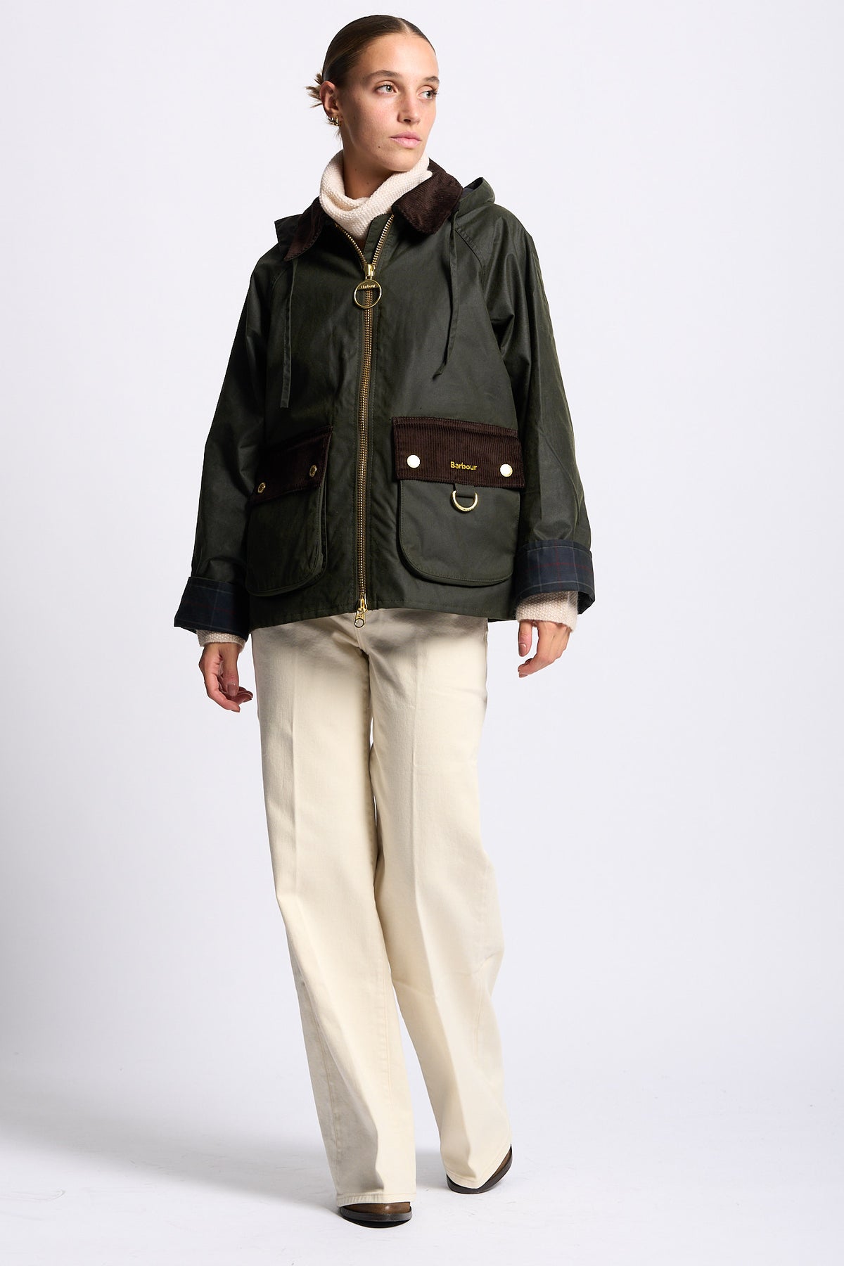 Barbour Giubbino CARVILLE WAX Donna verde chiaro-4