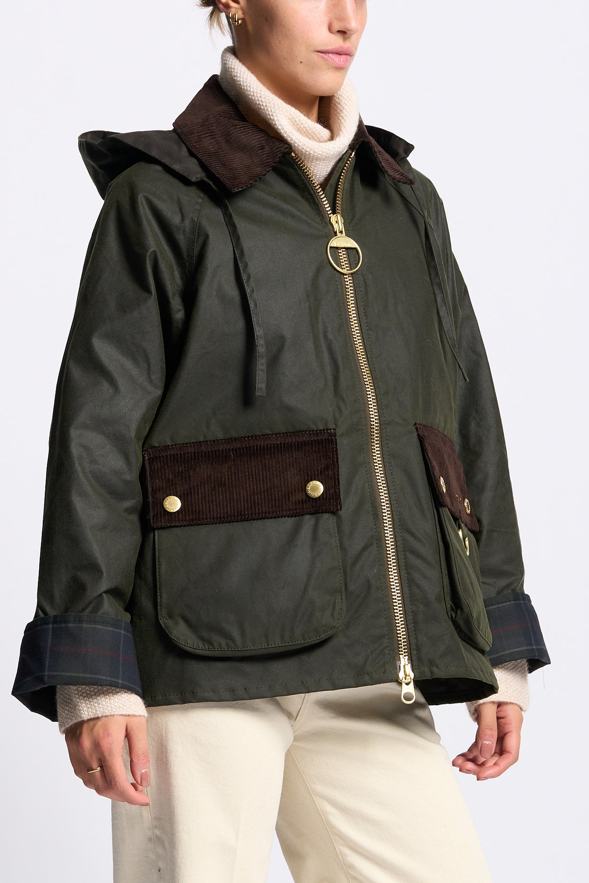 Barbour Giubbino CARVILLE WAX Donna verde chiaro-5