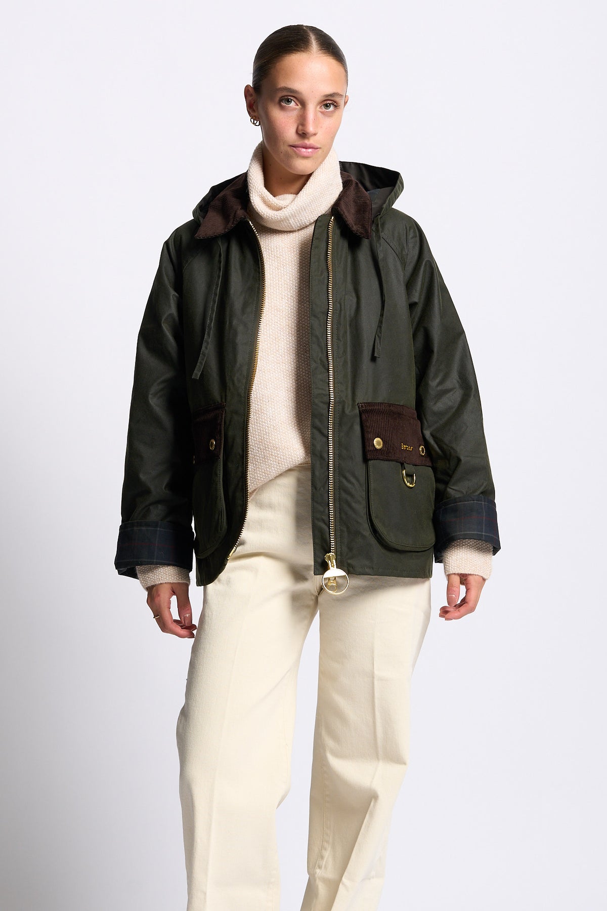 Barbour Giubbino CARVILLE WAX Donna verde chiaro-7