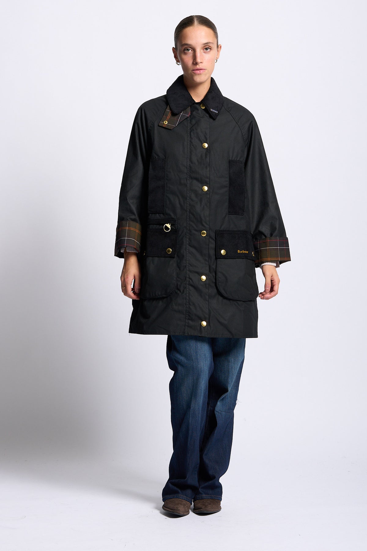 Barbour Giubbino ICON MODERN Donna Beaufort nero-1