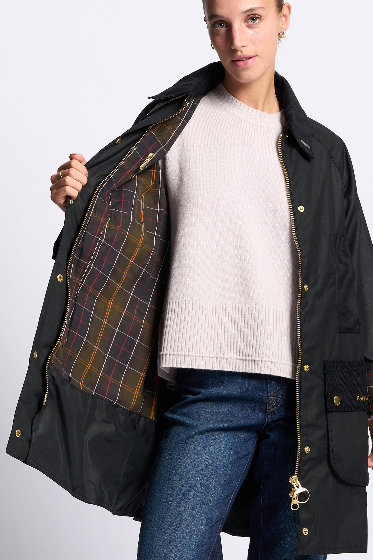 Barbour Giubbino ICON MODERN Donna Beaufort nero-9