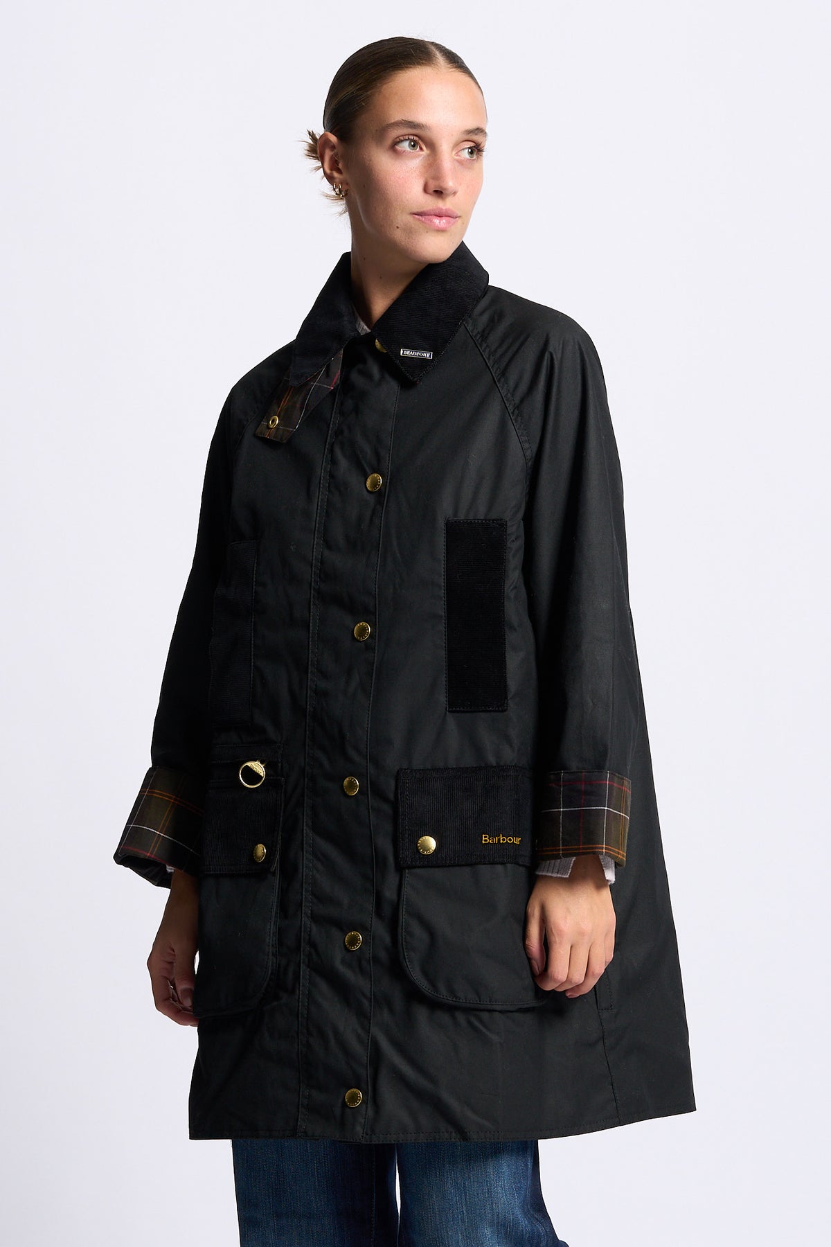 Barbour Giubbino ICON MODERN Donna Beaufort nero-3