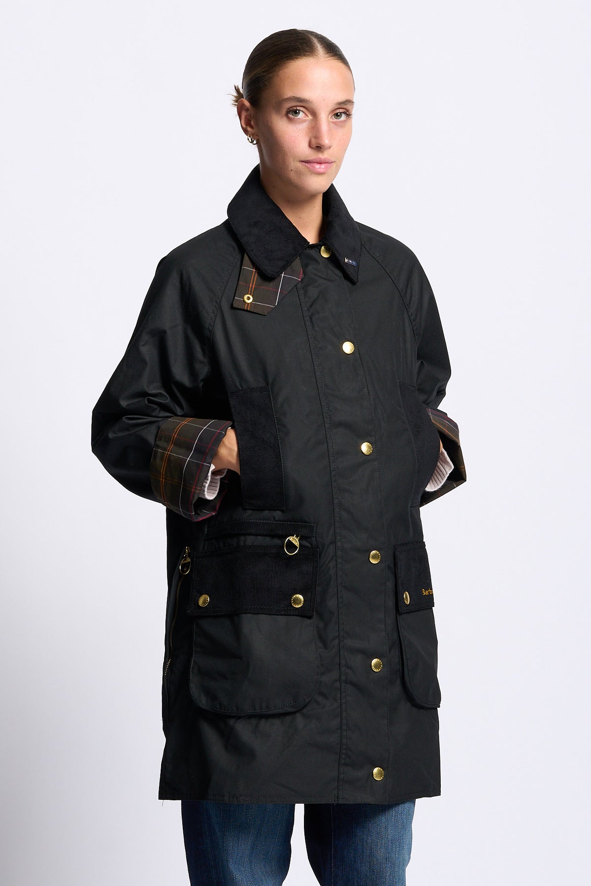 Barbour Giubbino ICON MODERN Donna Beaufort nero-4