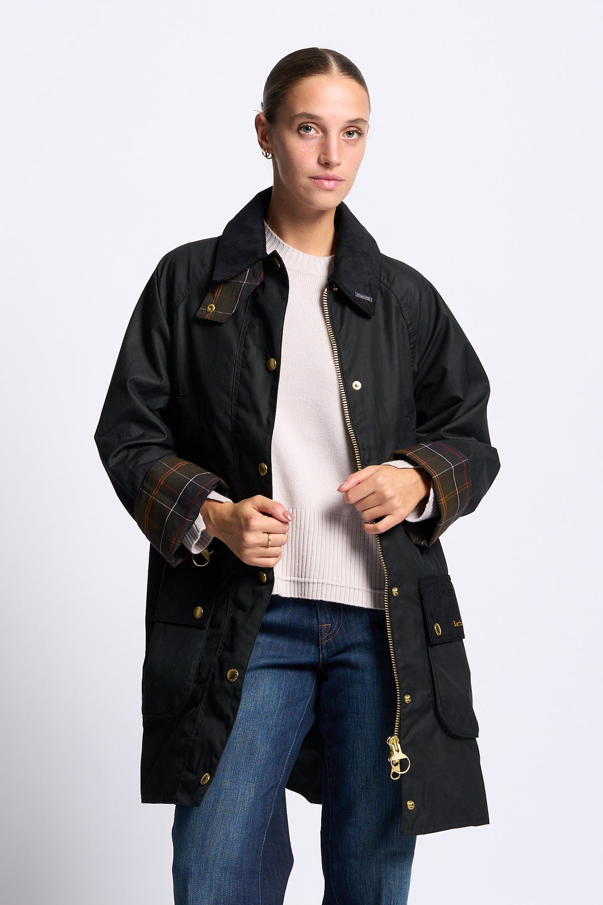 Barbour Giubbino ICON MODERN Donna Beaufort nero-8