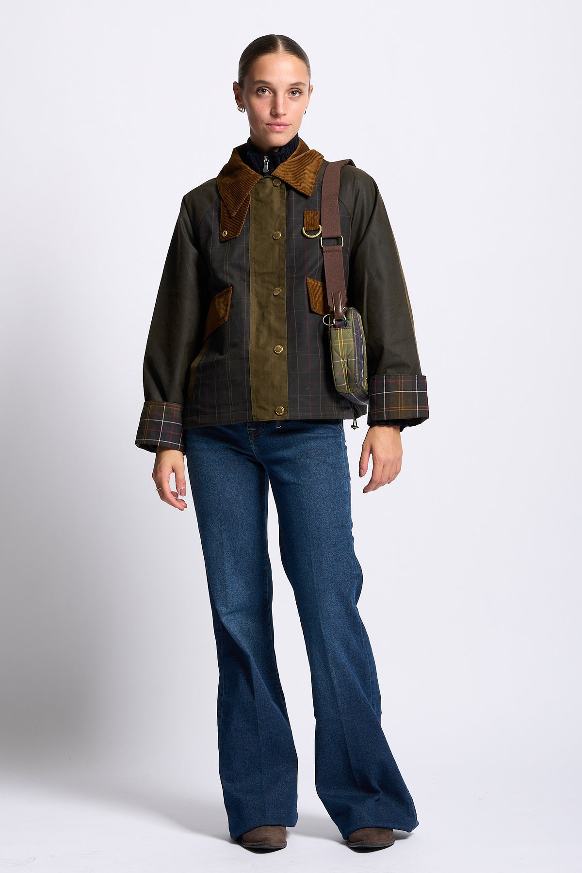 Barbour Giubbino IRENE WAX Donna in cotone cerato oliva-3