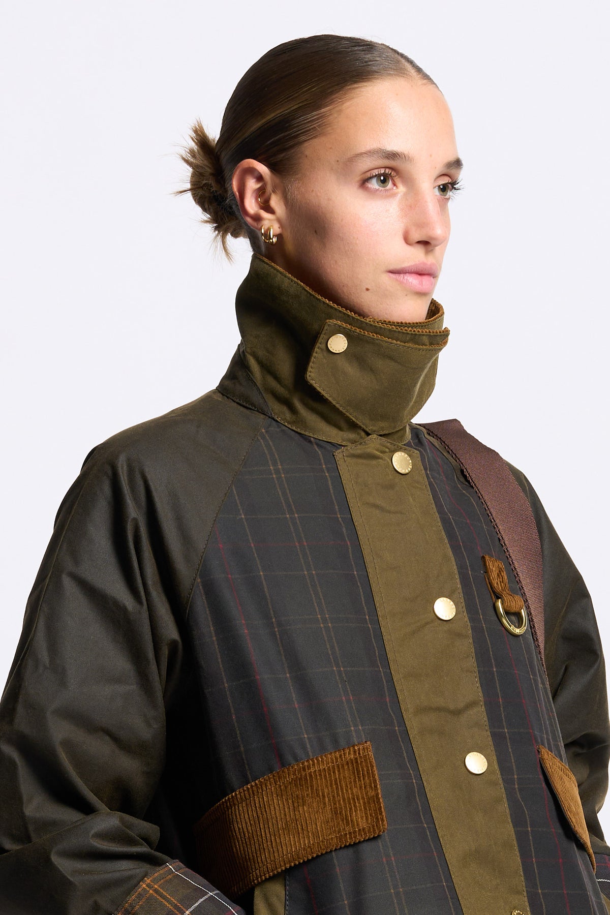 Barbour Giubbino IRENE WAX Donna in cotone cerato oliva-10