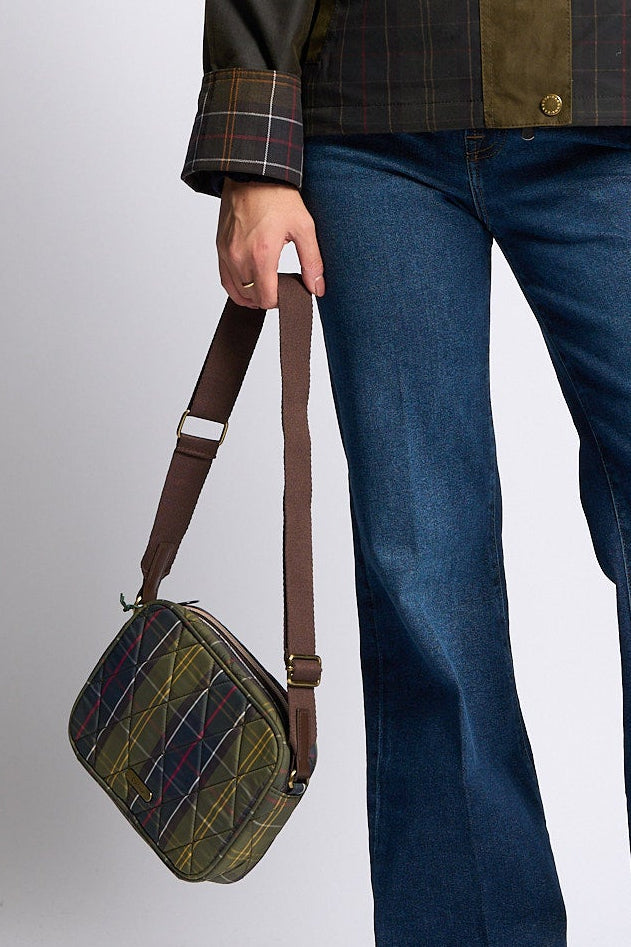 Barbour Borsa Tracolla Trapuntata Tartan Donna-6