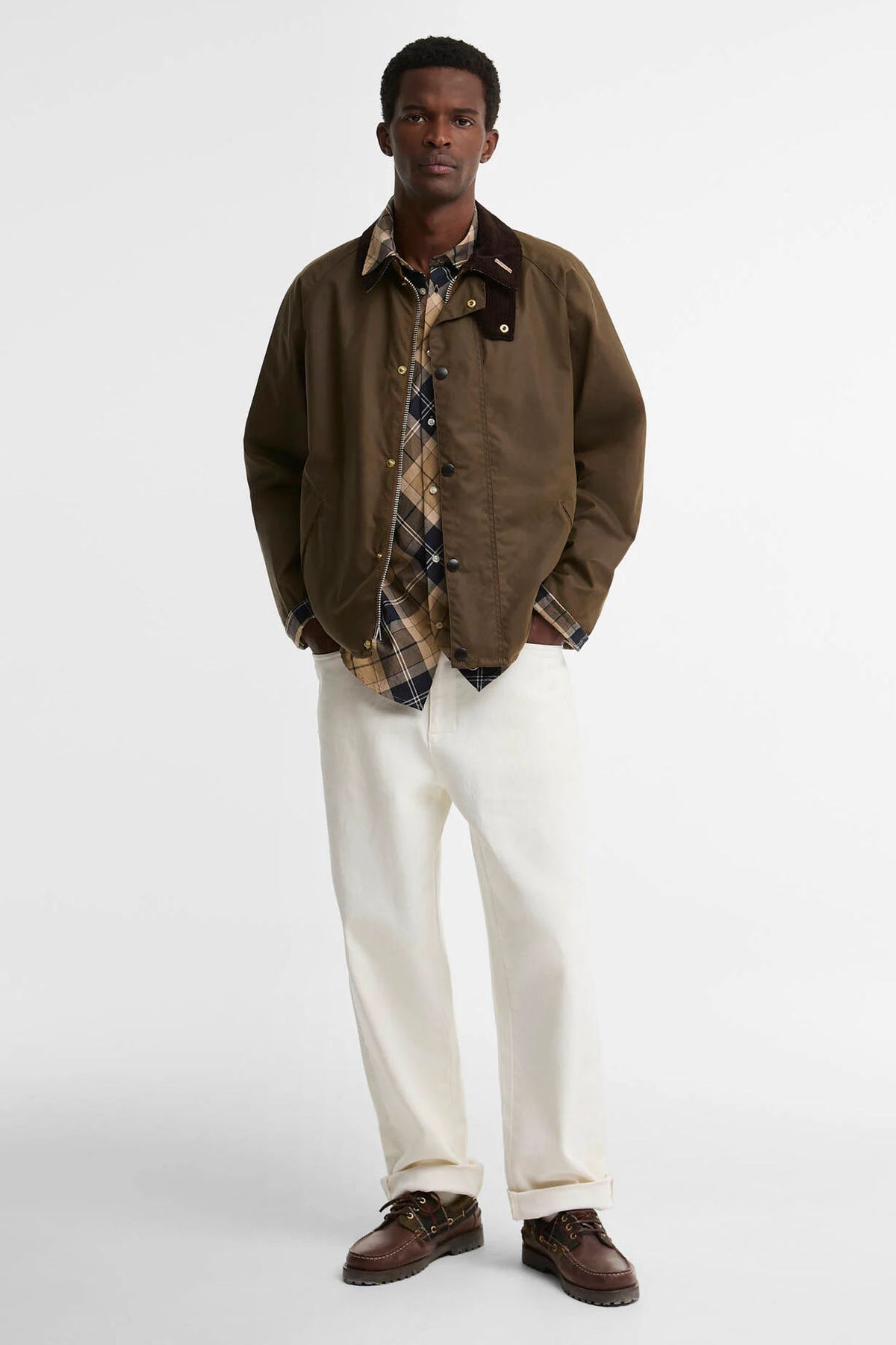 Barbour Giubbino Icon Transport Marrone da Uomo-2